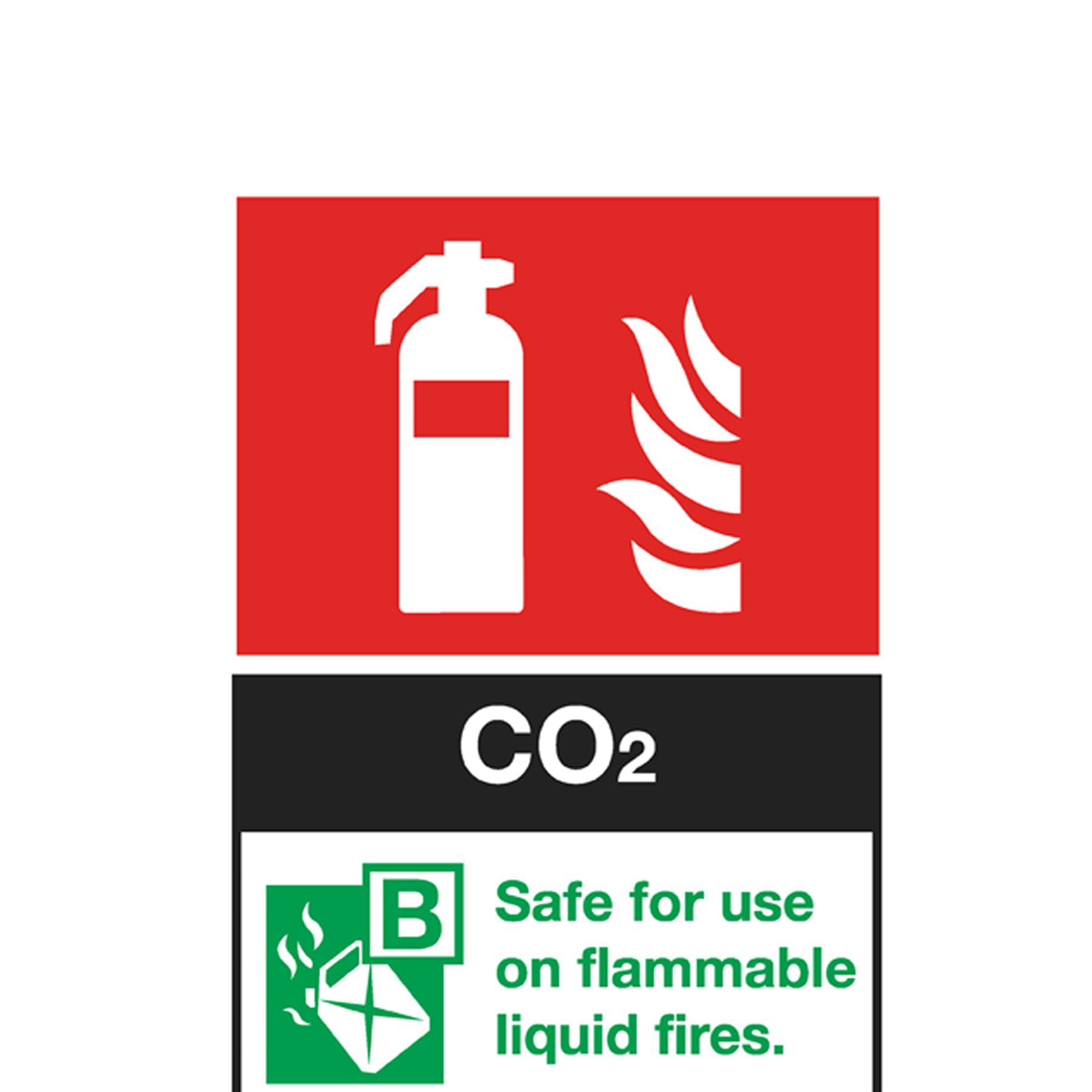 Sealey Safety Sign - CO2 Fire Extinguisher - Rigid Plastic-Pk of 10