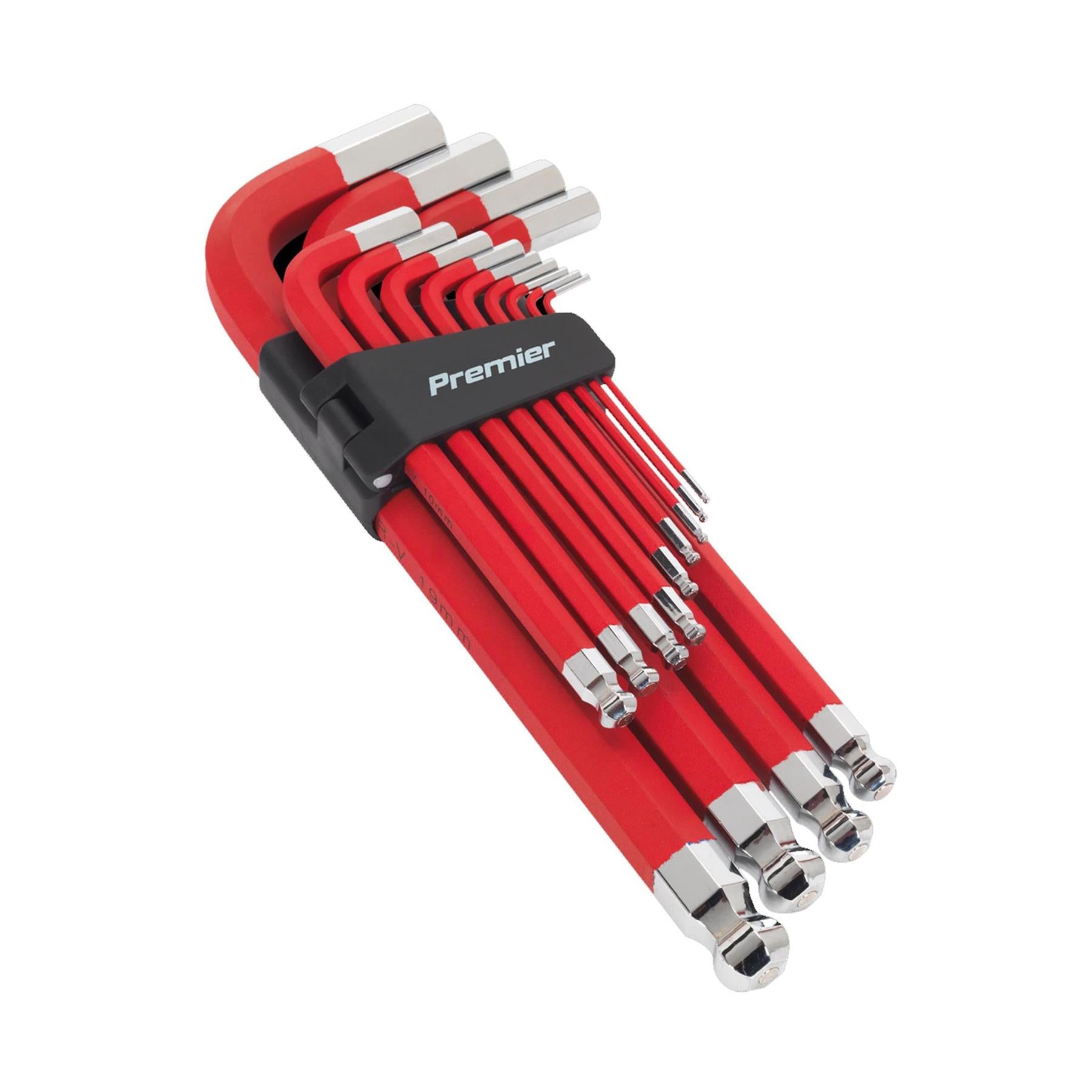 Sealey Jumbo Ball-End Hex Key Set 13pc Anti-Slip - Metric