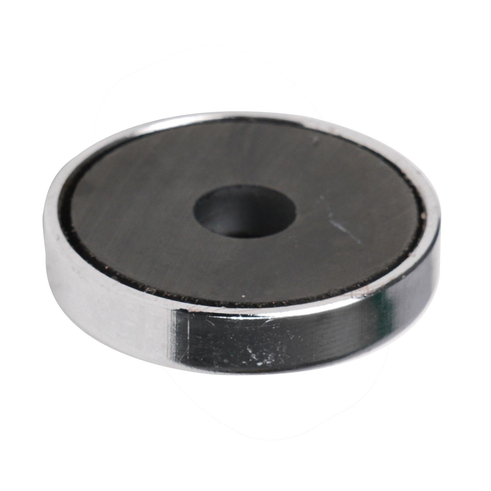 4Pk Ferrite Magnet - 7.2Kg Pull Force Capacity Through Hole Mounting M5 Thread