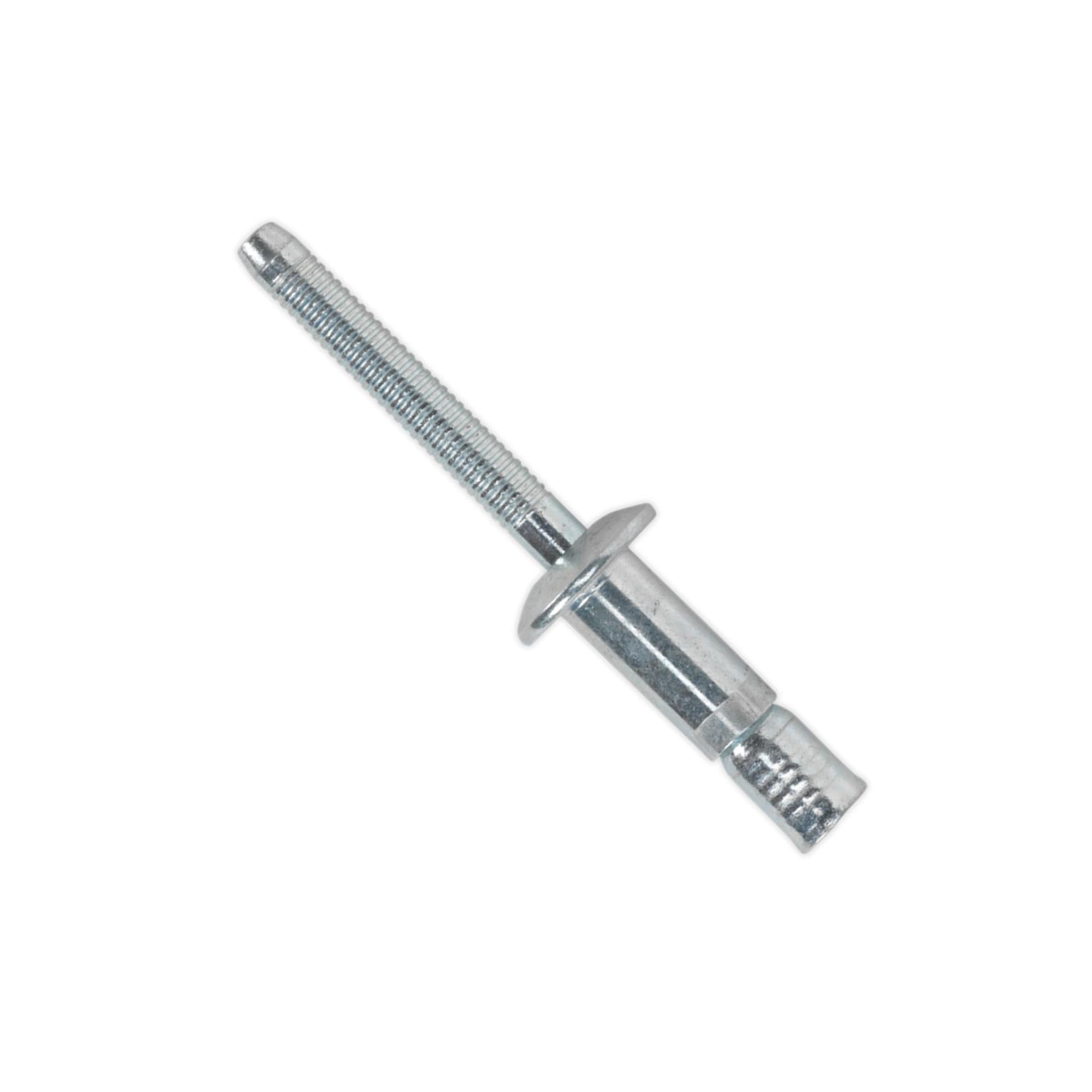 Sealey Steel Structural Rivet Zinc Plated 6.3 x 32mm Pack of 100