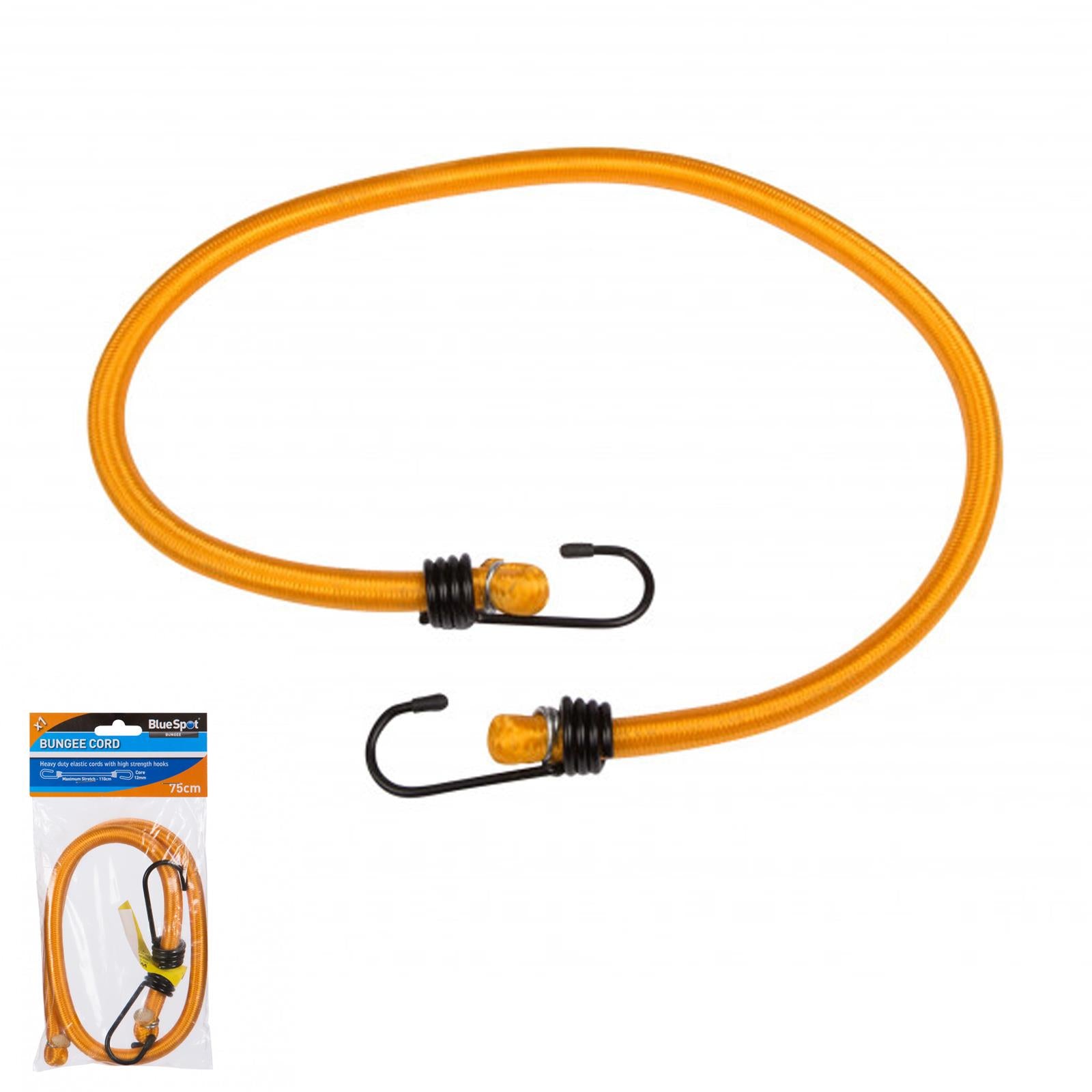 BlueSpot 1 x HEAVY DUTY 75cm LONG ELASTIC BUNGEE CORD Luggage Strap Car Tie Rope