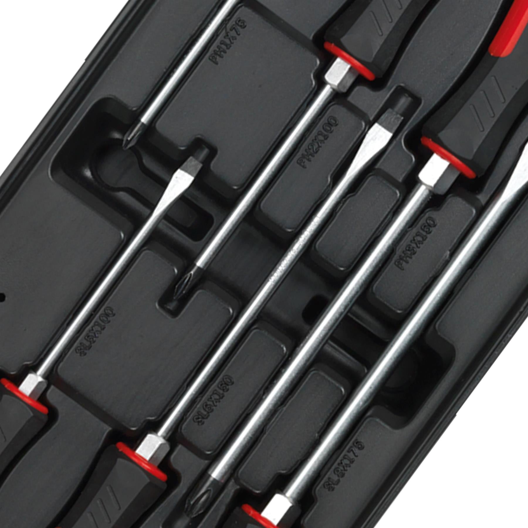 Tool Tray with Hammer-Thru Screwdriver Set 6pc Sealey