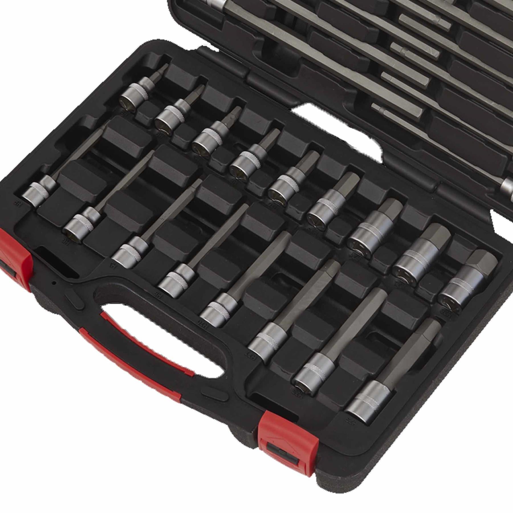 Sealey Hex Socket Bit Set 30pc 3/8"Sq Drive - Platinum Series