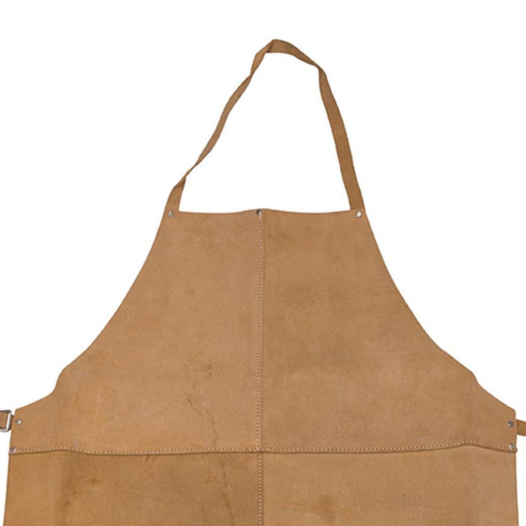 Welders Welding Apron Full Length Chrome Leather Tan Blacksmith Heavy Duty