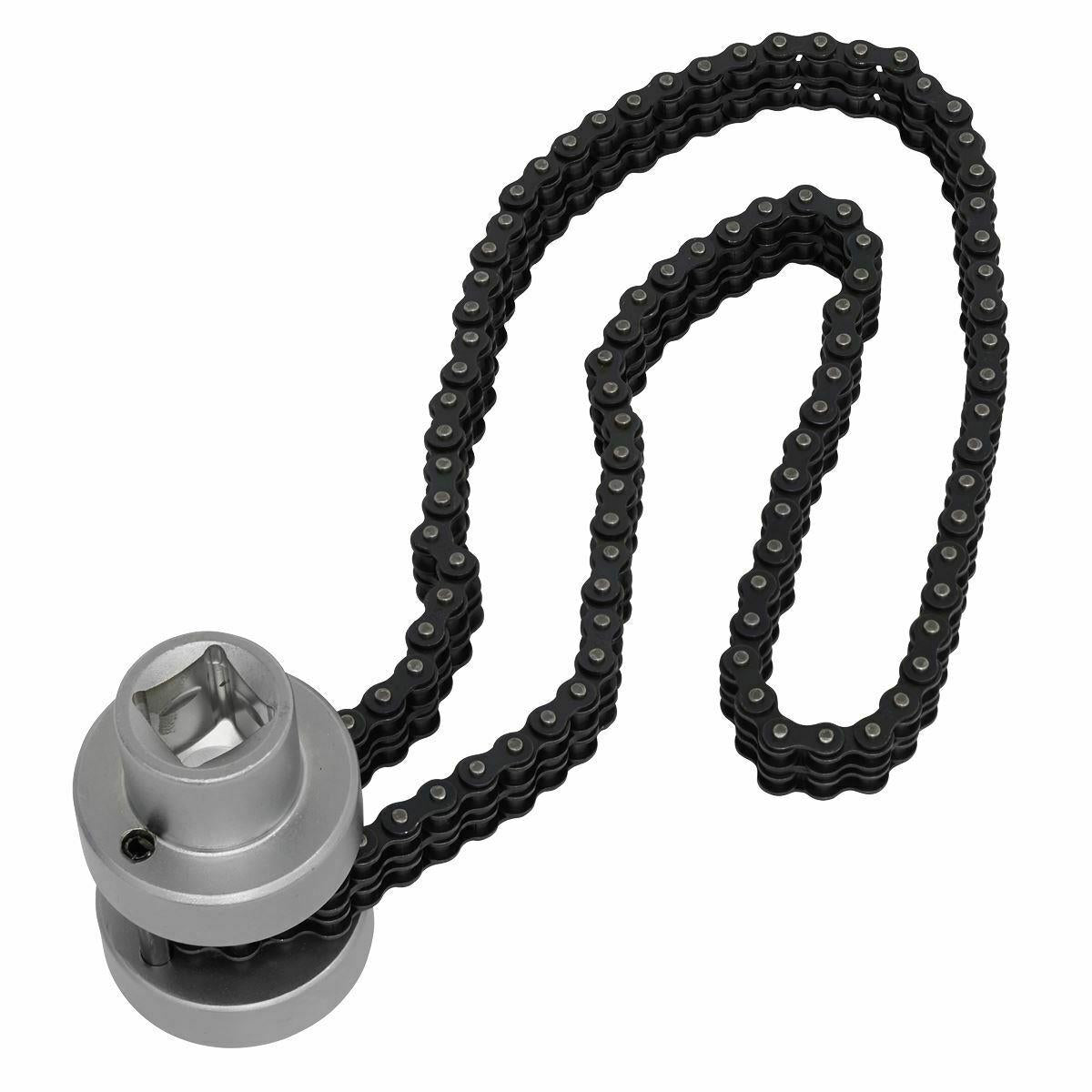 Sealey Oil Filter Chain Wrench 60-115mm 1/2"Sq Drive