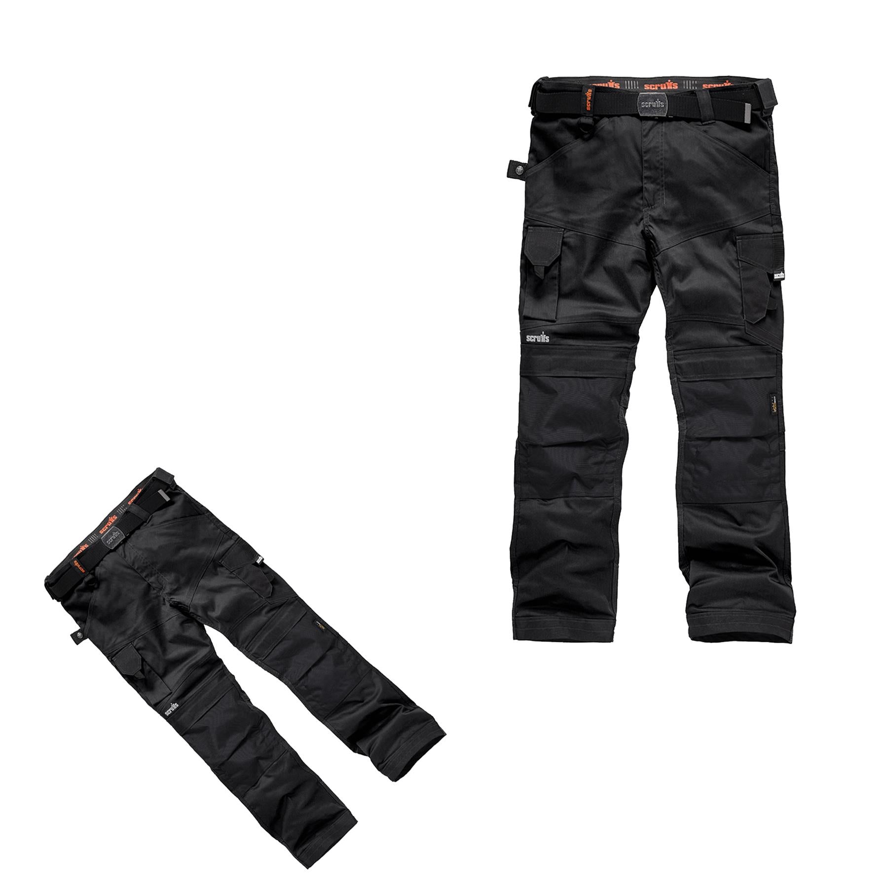Scruffs Pro Flex Trouser Black 28R Heavy Duty Ballistic T54761
