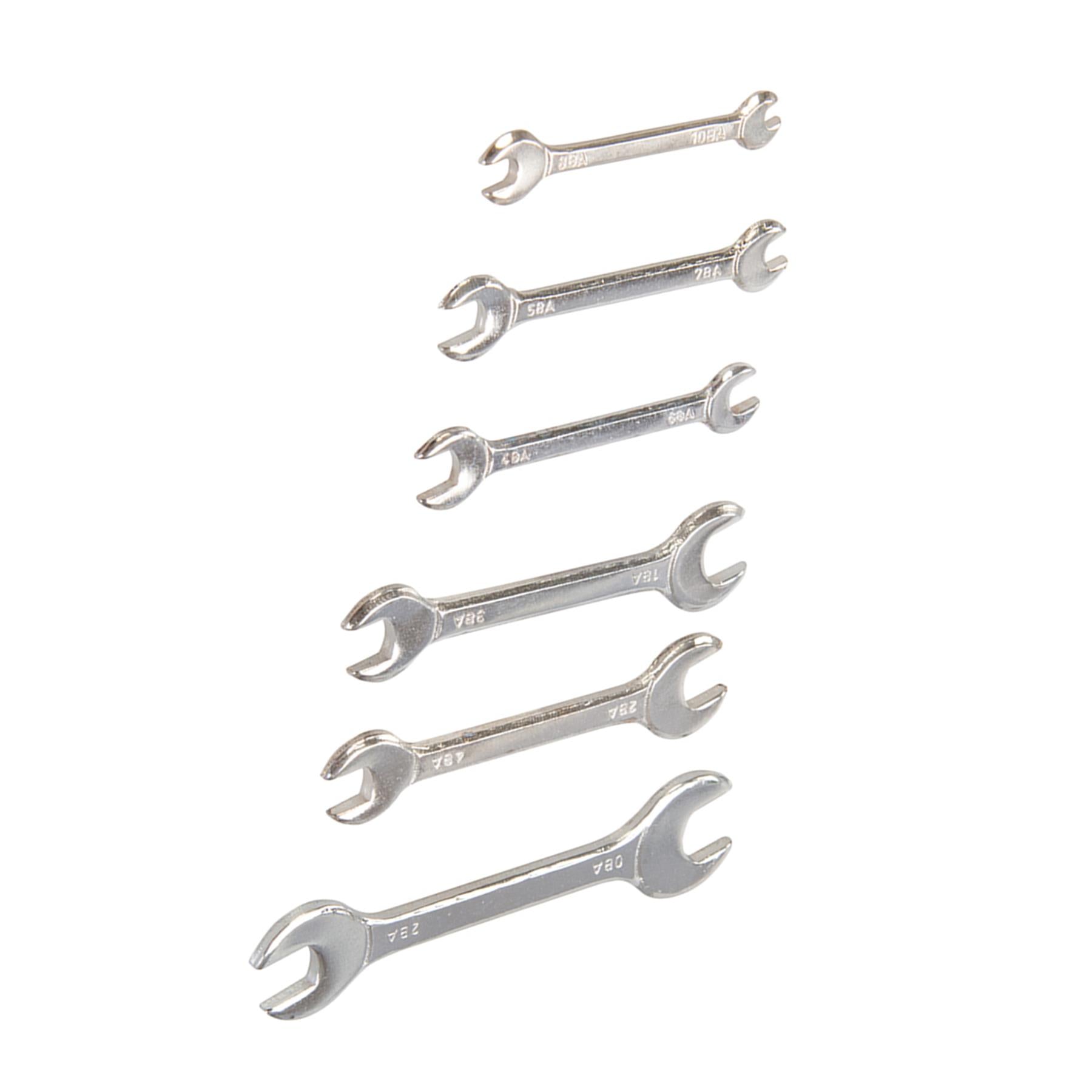 King Dick Miniature Open End Spanner Set 6pcs 0BA - 10BA