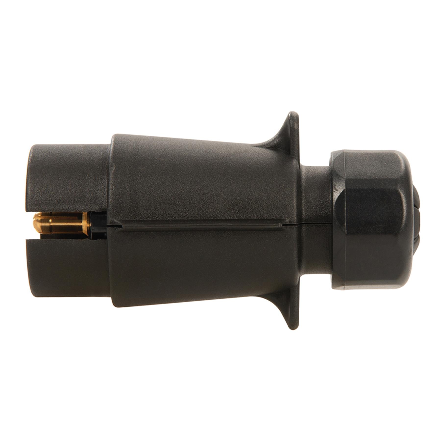 7 Brass Pins Black PLastic Trailer Plug 12V N Type For Caravans And Trailers