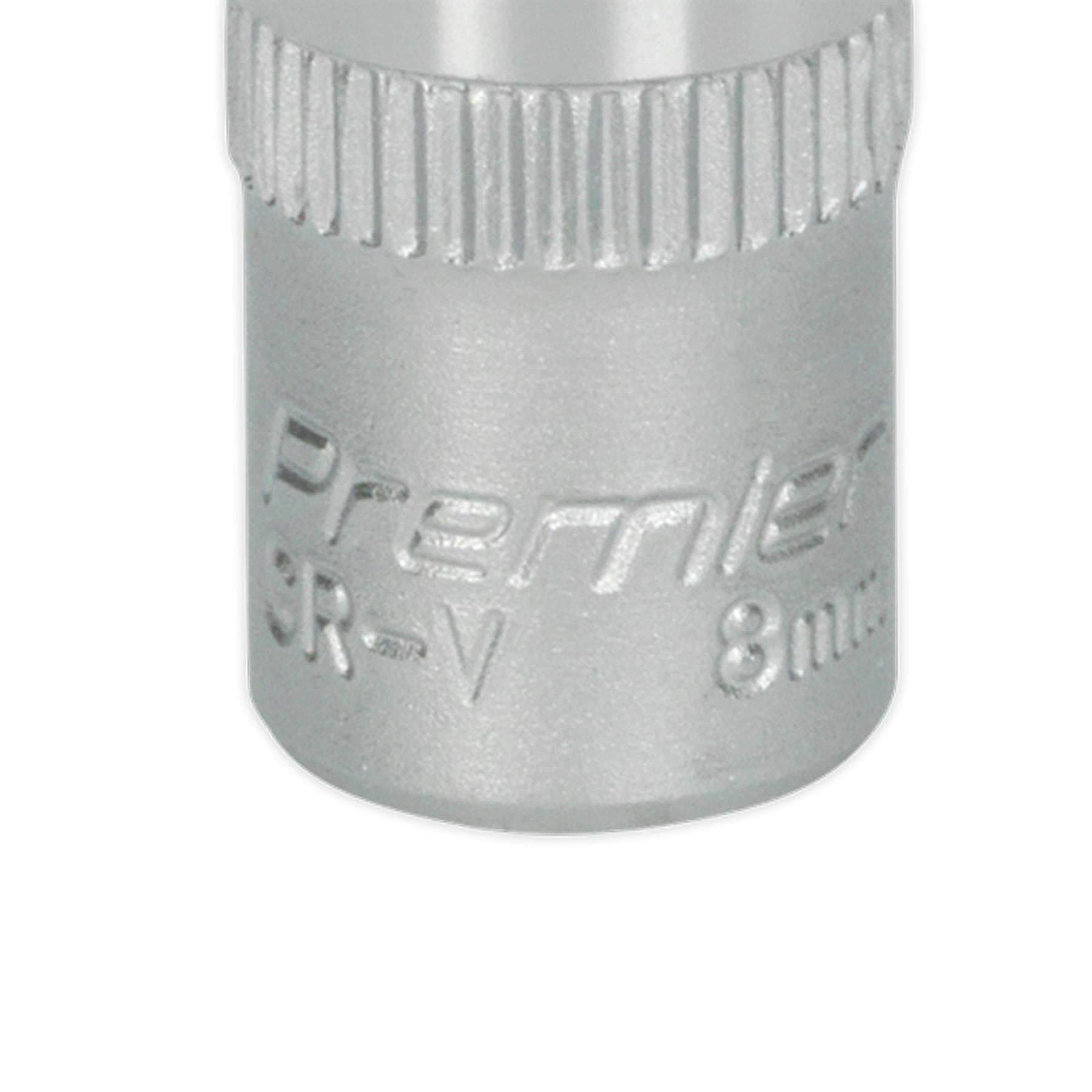 Sealey WallDrive Socket 8mm 1/4"Sq Drive Chrome Vanadium Steel