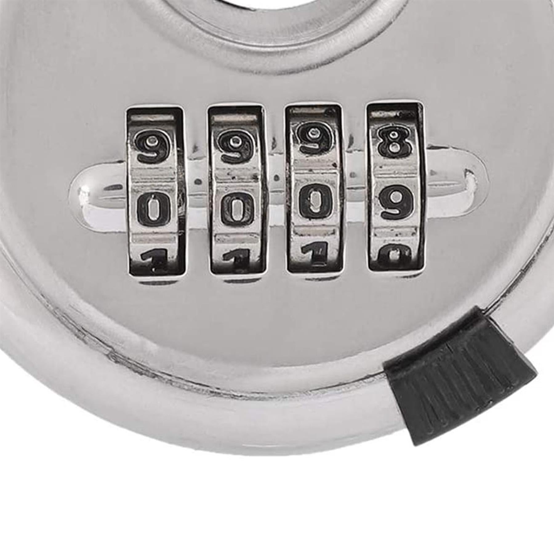70mm Digit Disc Padlock 4 Stainless Steel Combination Disc Padlock High Quality