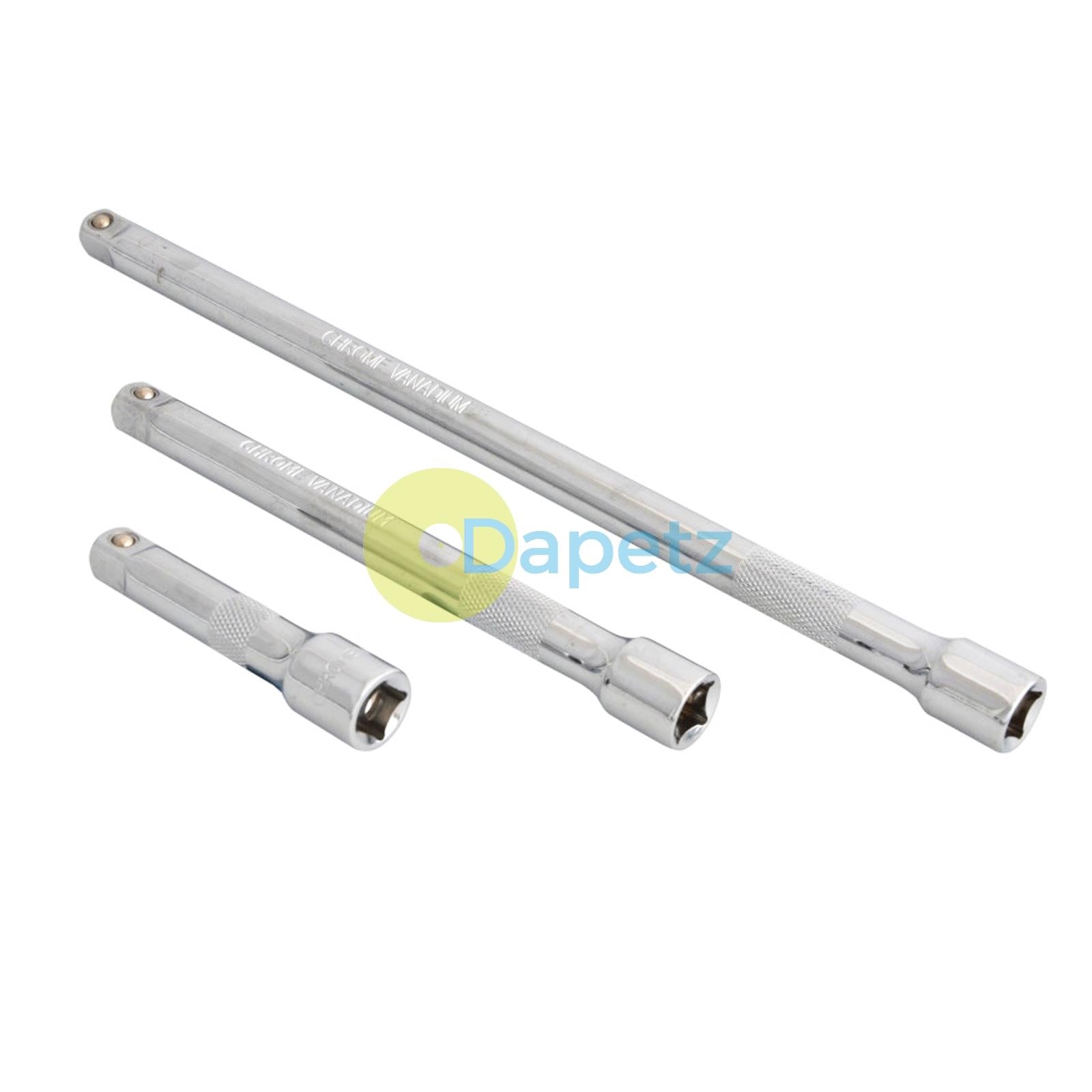 BlueSpot 3Pce 3/8" Drive Extension Set for Ratchet Drive Quick Change 3, 5 & 10 Inches