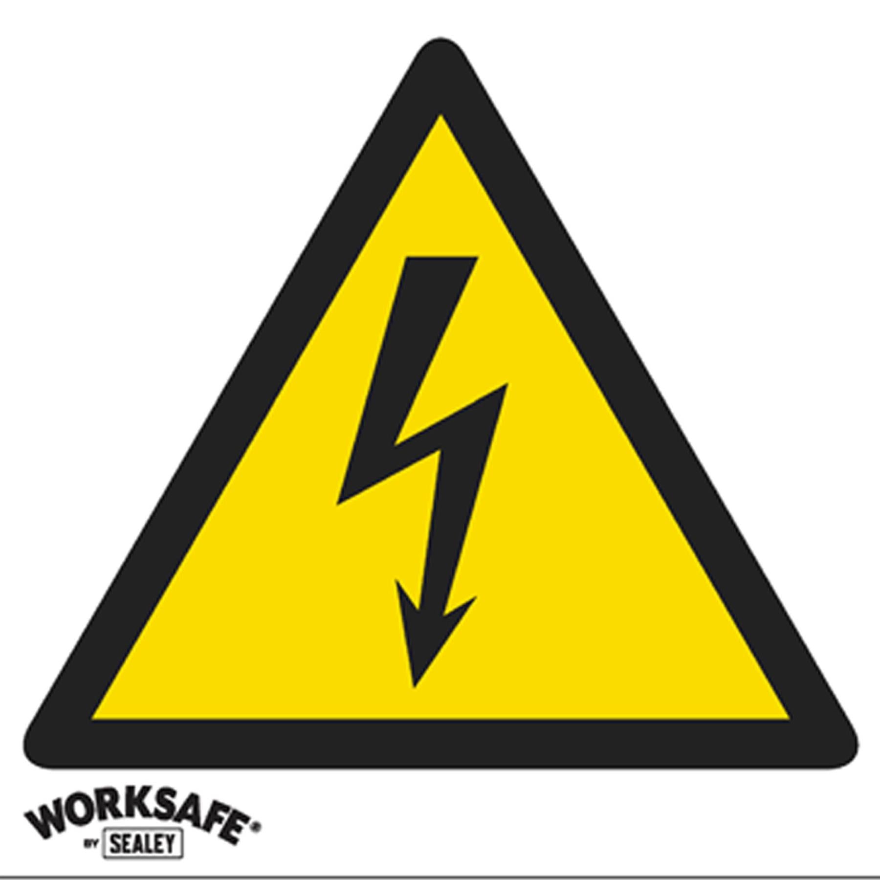Warning Safety Sign - Danger High Voltage - Rigid Plastic