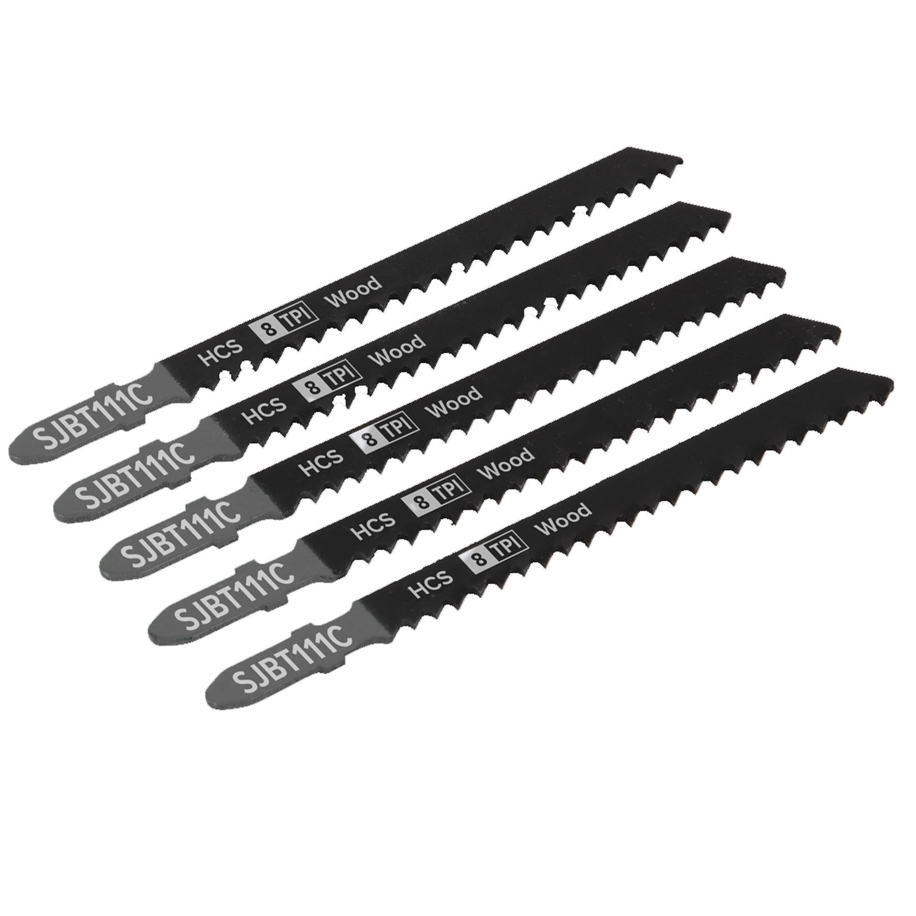 Sealey Jigsaw Blade General Wood 100mm 8tpi - Pack of 5