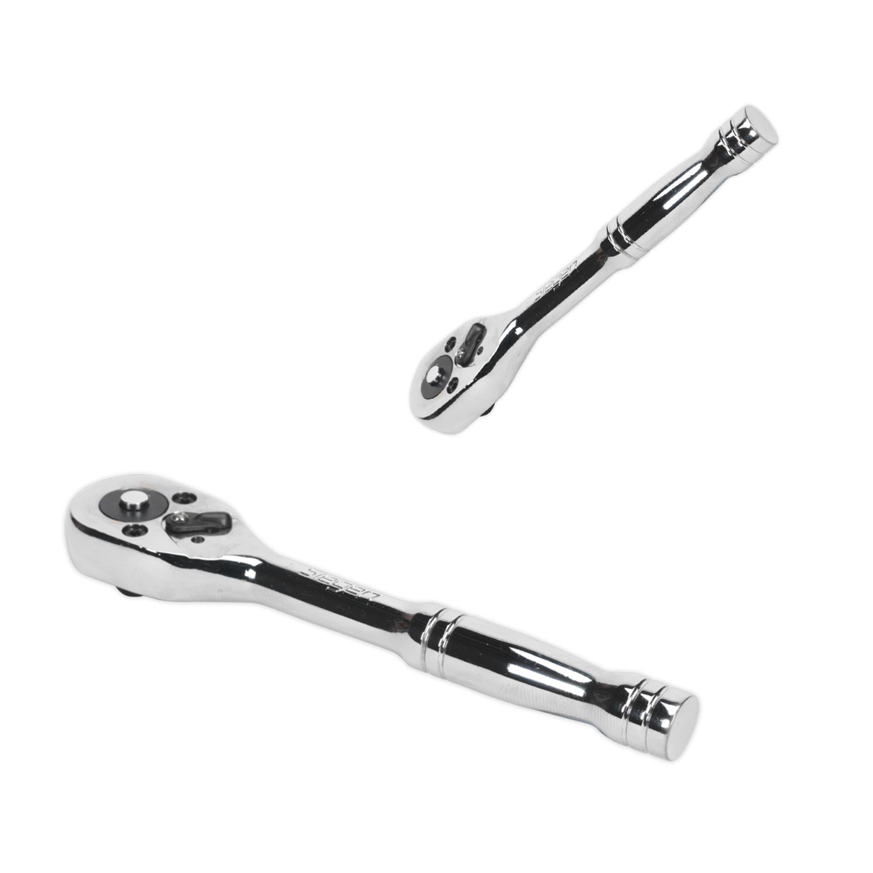 Sealey Ratchet Wrench 1/4"Sq Drive Pear-Head Flip Reverse