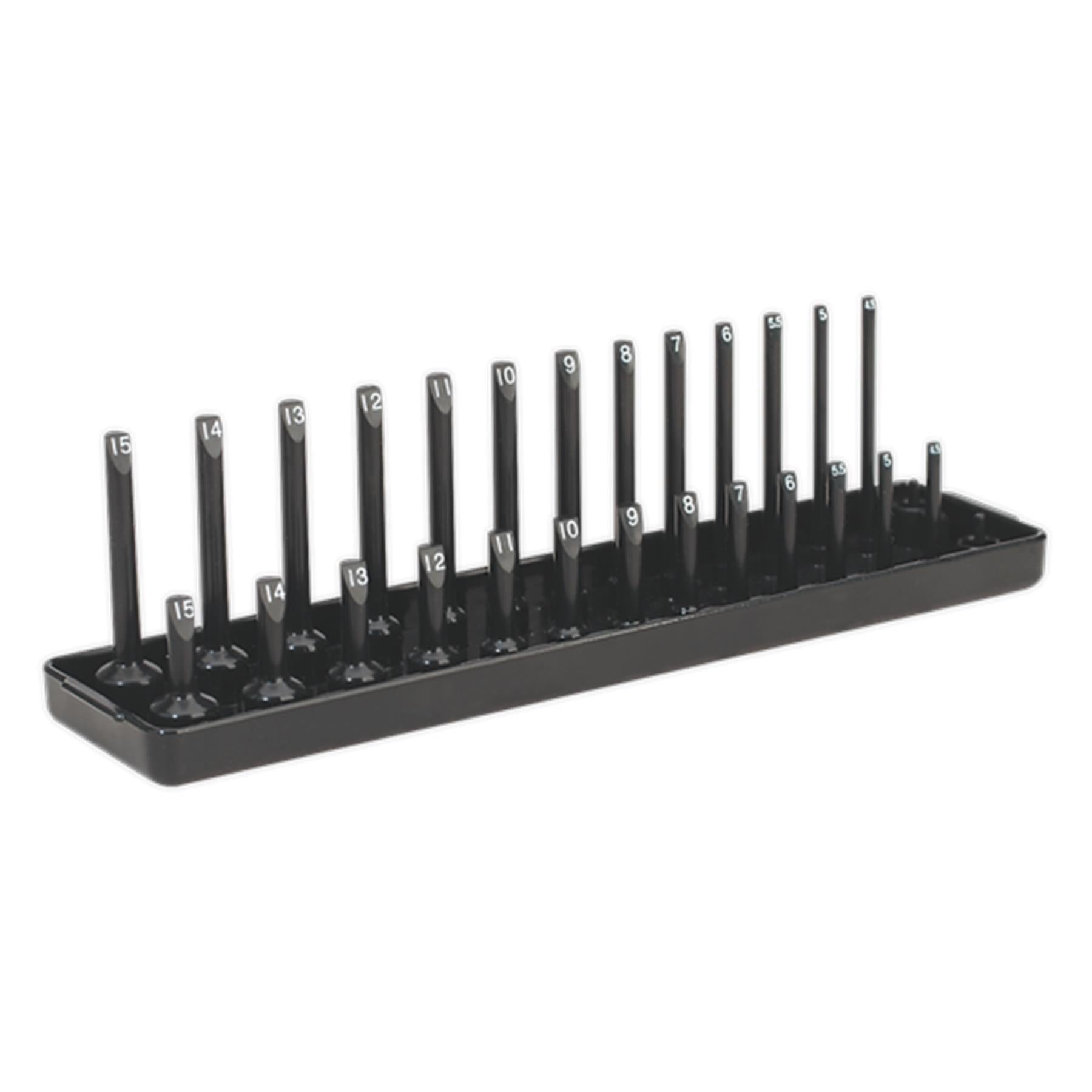 Sealey Socket Holder 1/4"Sq Drive 4-15mm