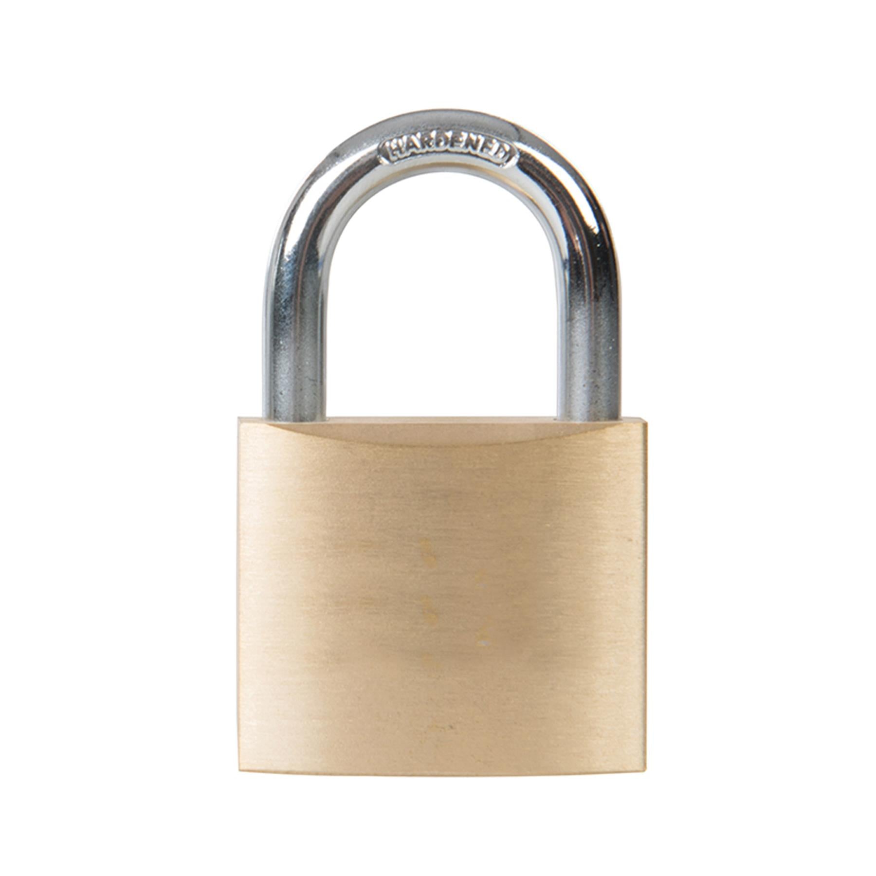 Keyed Alike Padlocks With Set Of 3 Brass Keys 40 x 32 x 12mm 2Pk