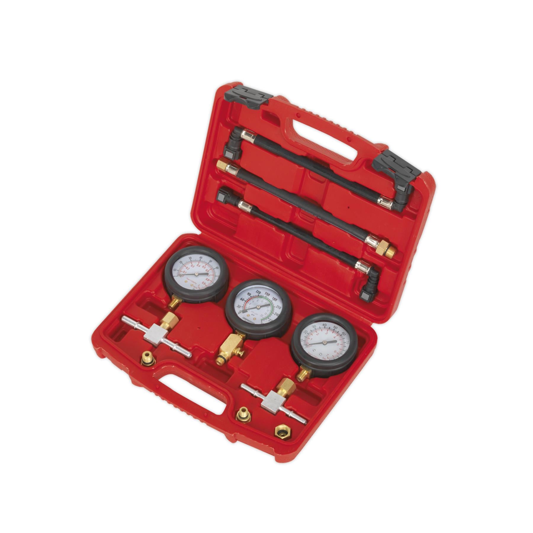 Sealey Motorcycle Compression & Fuel Pressure Gauge Set 3pc