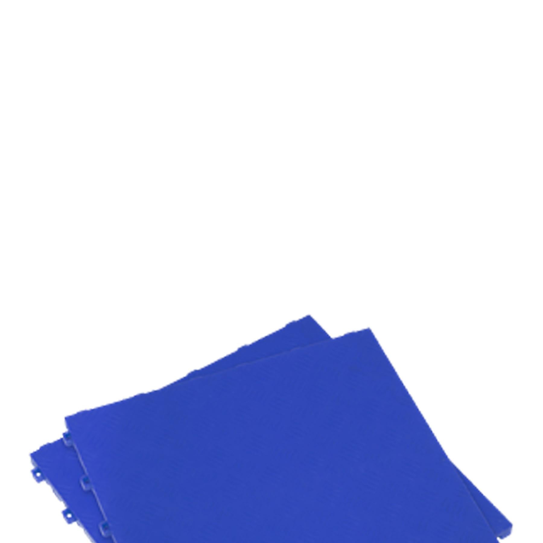 Sealey Polypropylene Floor Tile - Blue Treadplate 400x400mm Pk of 9