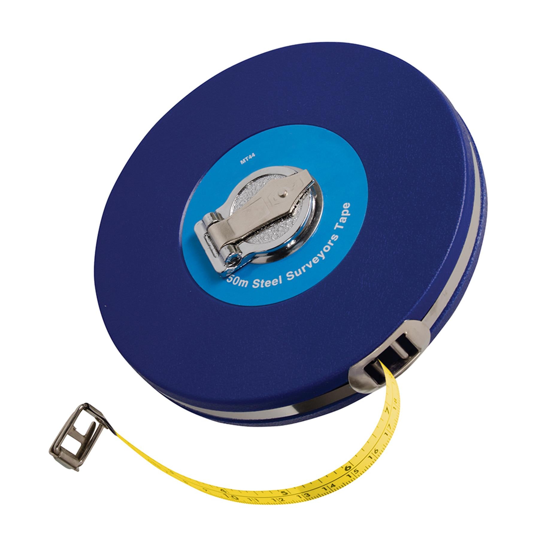 Steel Surveyors Tape 50 Meter Metric Imperial Geography Civil Engineering Diy