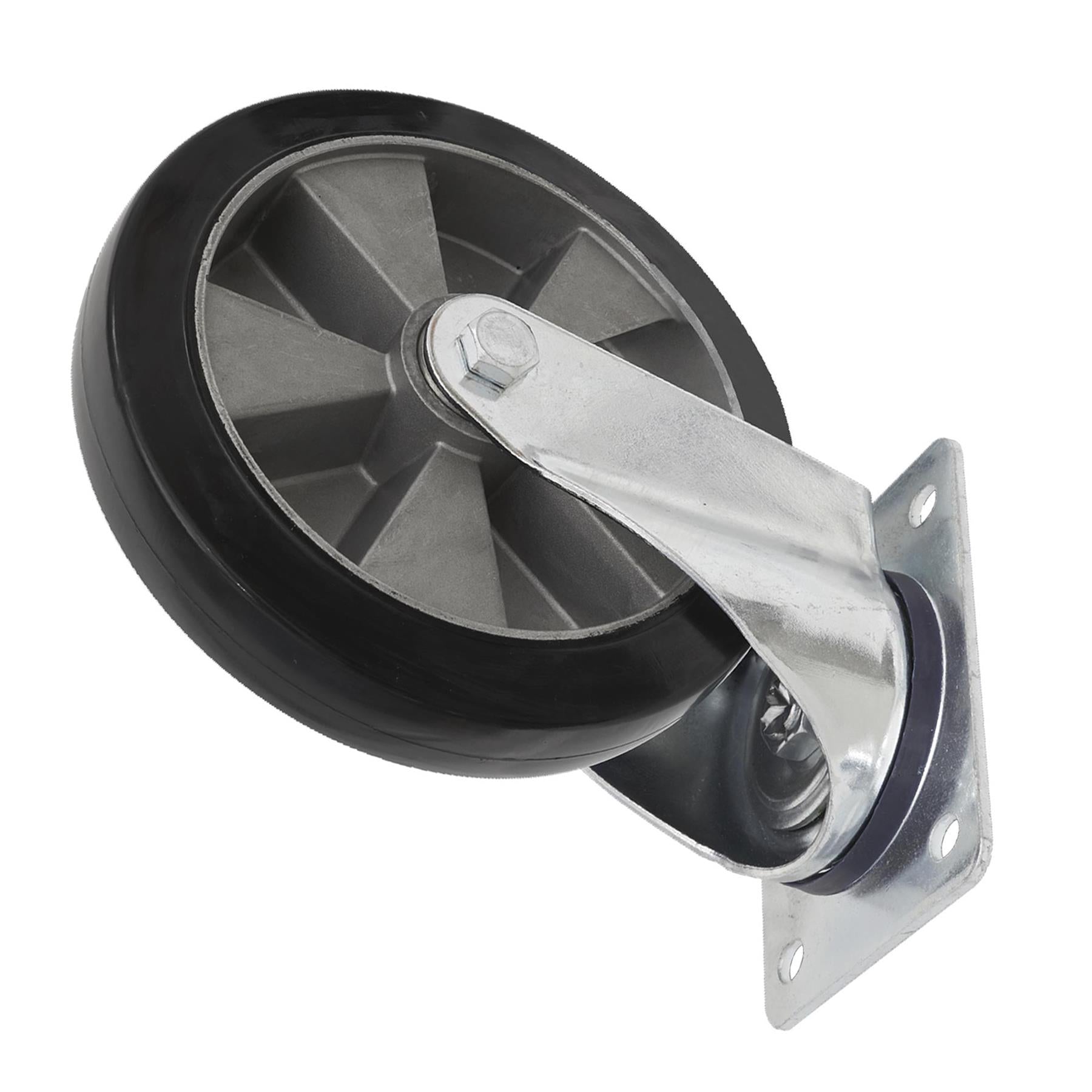 Sealey Heavy-Duty Rubber Swivel Castor Wheel 152mm