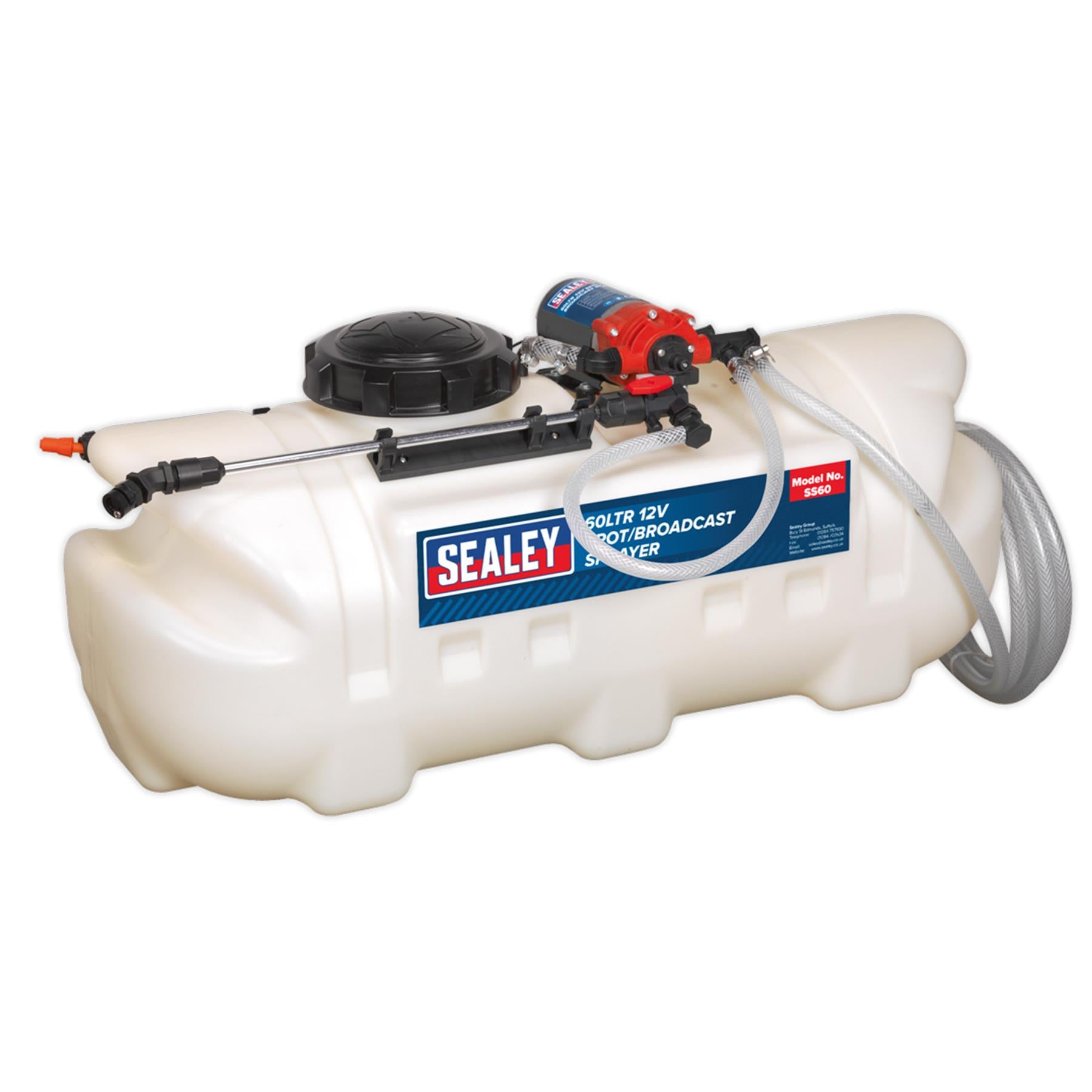 Sealey Broadcast/Spot Sprayer 60L 12V Quality Work Tools