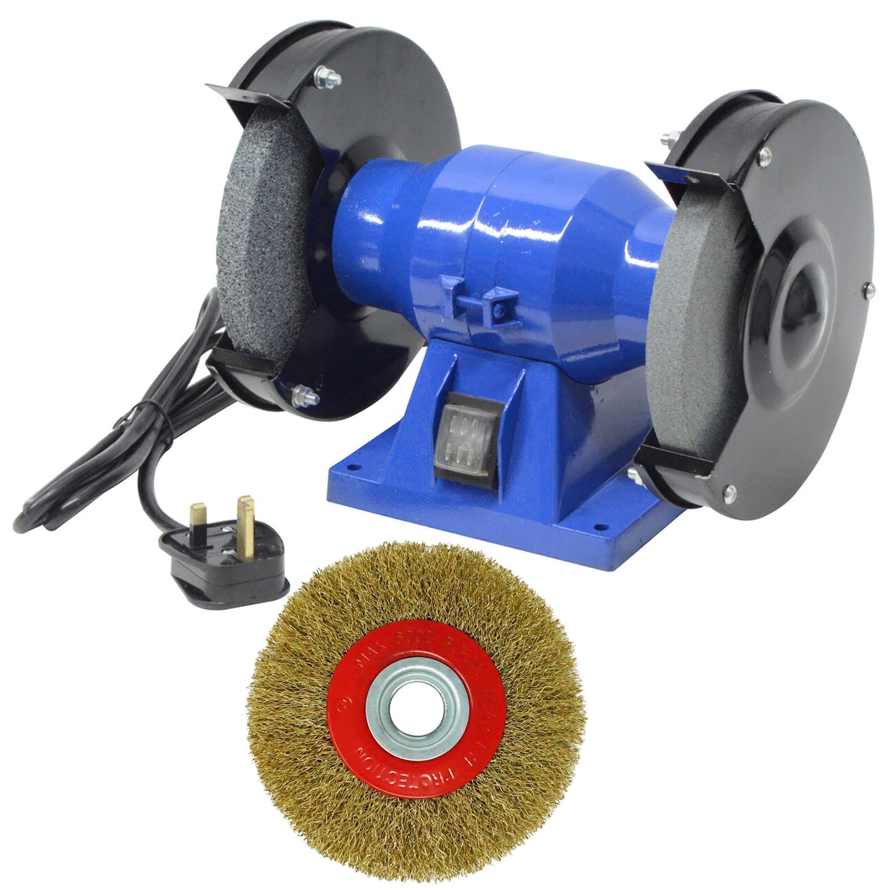 150mm Bench Grinder 230V 150W Motor Polisher Grinding Wire Wheel 150mm New