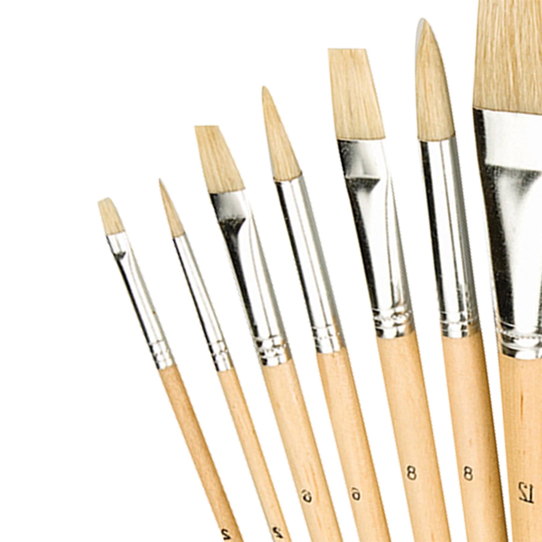 12Pce Artists Paint Brush Set Mixed Tips For Finishing Work, Painting & Priming