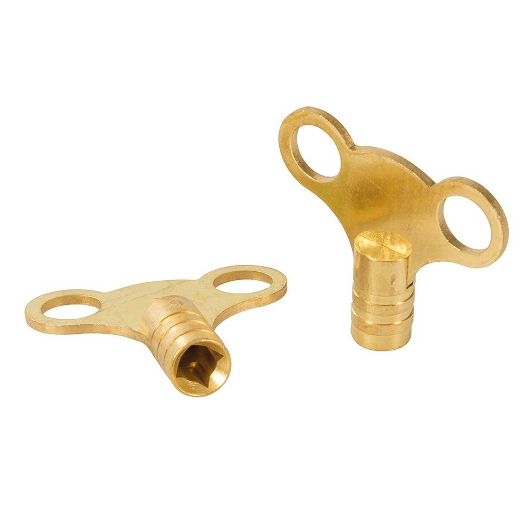 2 X Radiator Keys Easy Grip Brass Clock Type Bleed Air Release Tool 2pk