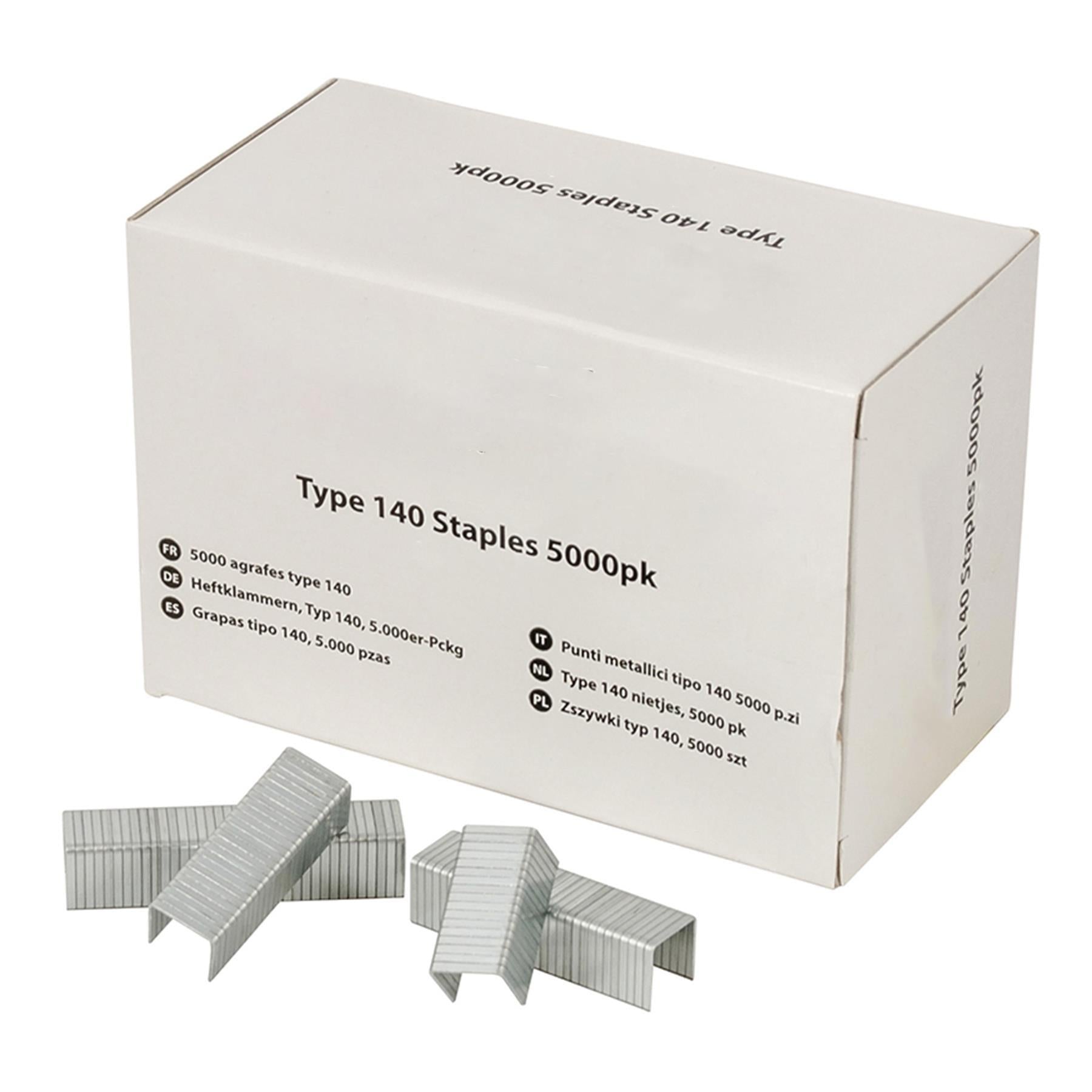 Heavy Duty Staples Galvanized Type 140 For Staple Guns 5000Pk 10.55X10 X 1.26mm