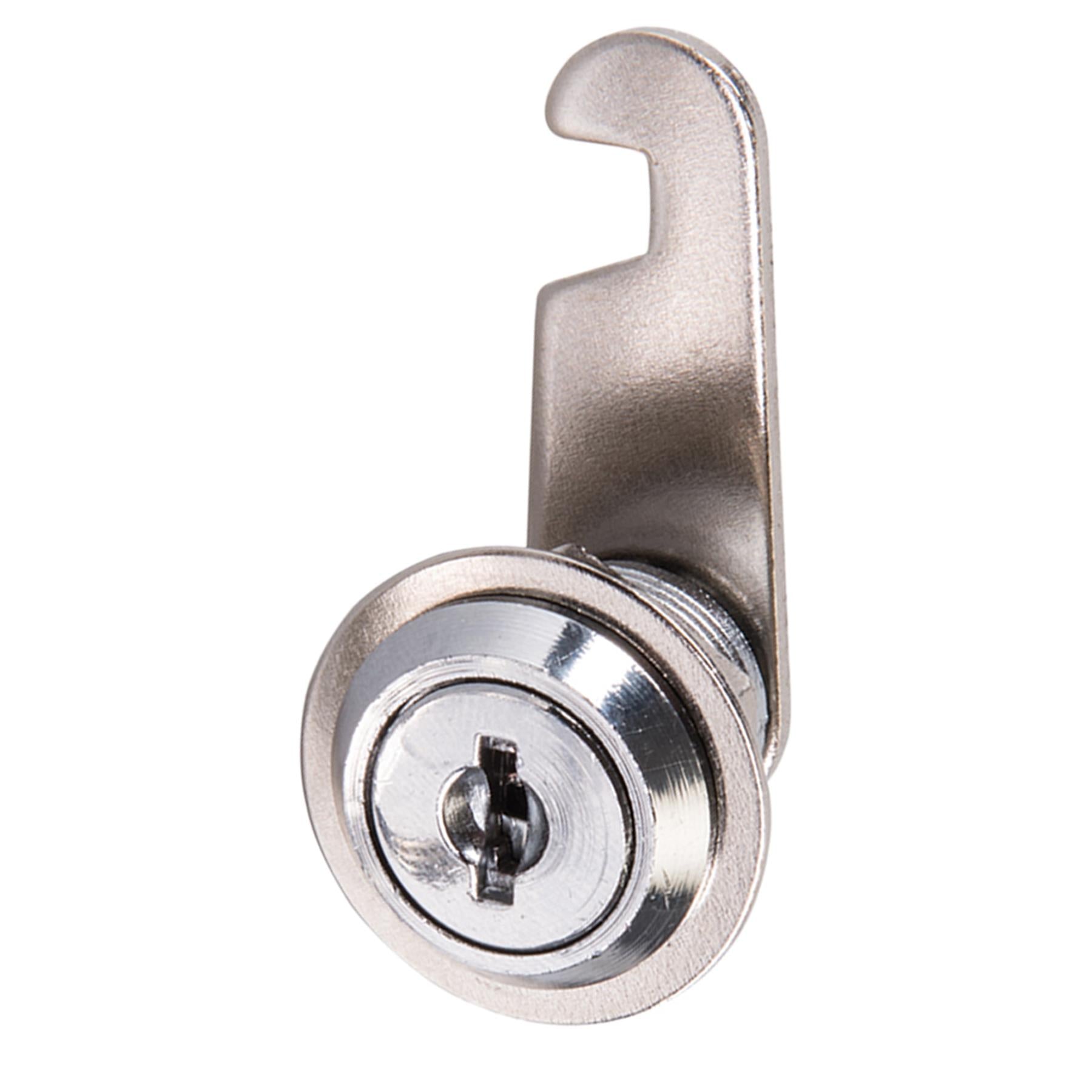 32mm Cam Lock For Filing Cabinet Mailbox Drawer Locker Secure Keys Nickel Plated