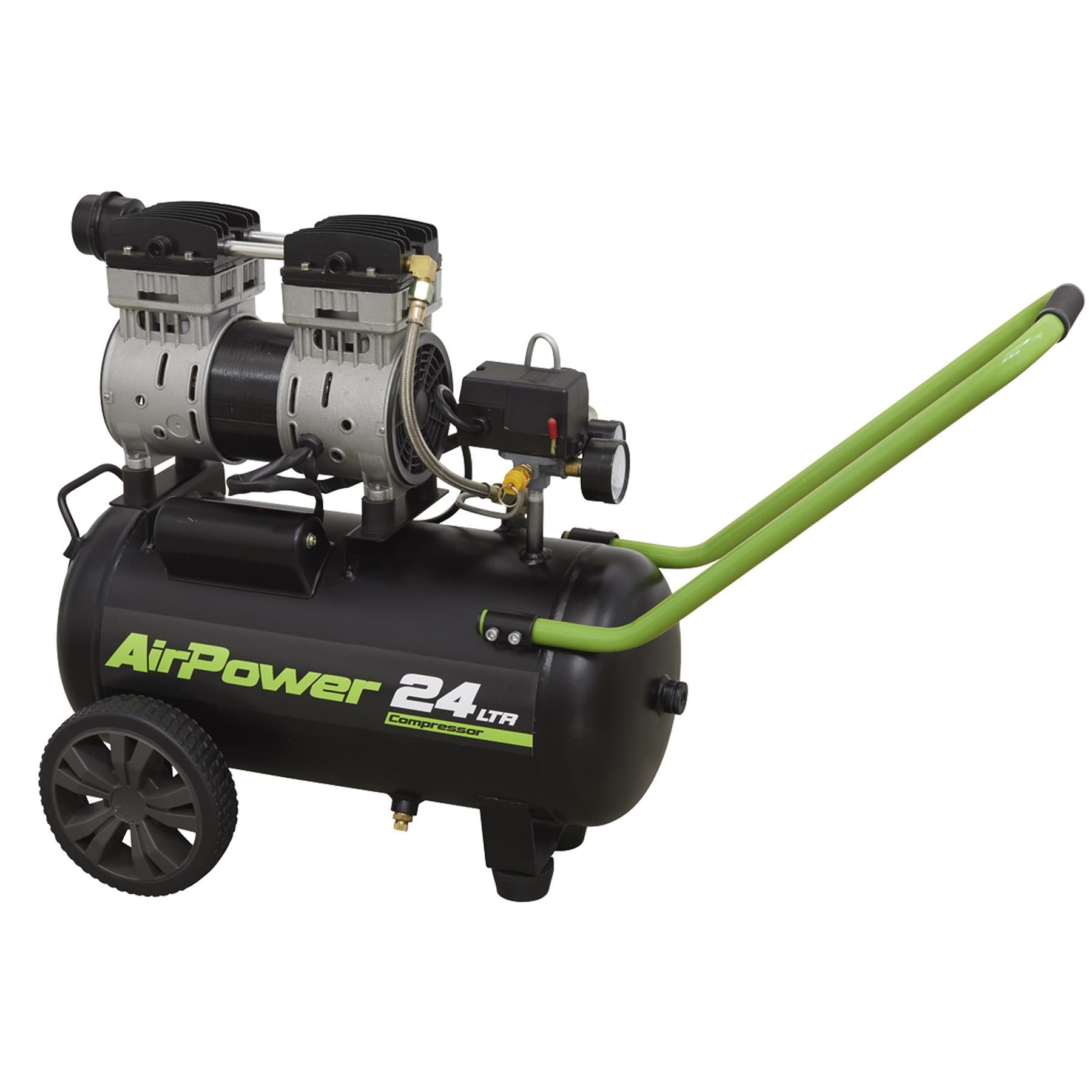 Sealey Silent Compressor 24L Direct Drive 1hp Aluminium cylinder