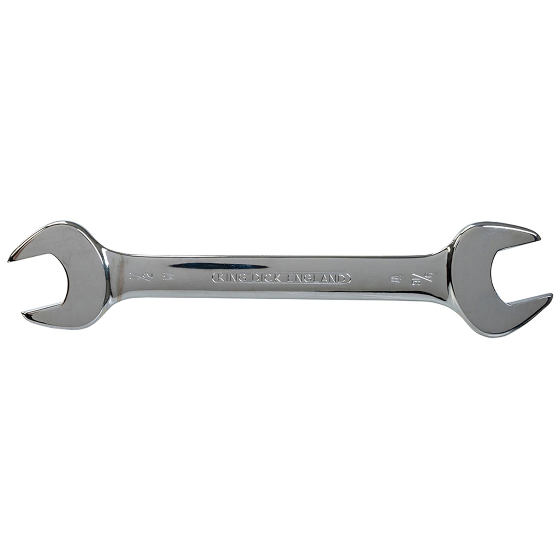 King Dick Open Ended 1/2" x 9/16" Whitworth Spanner Chrome Vanadium Steel Wrench