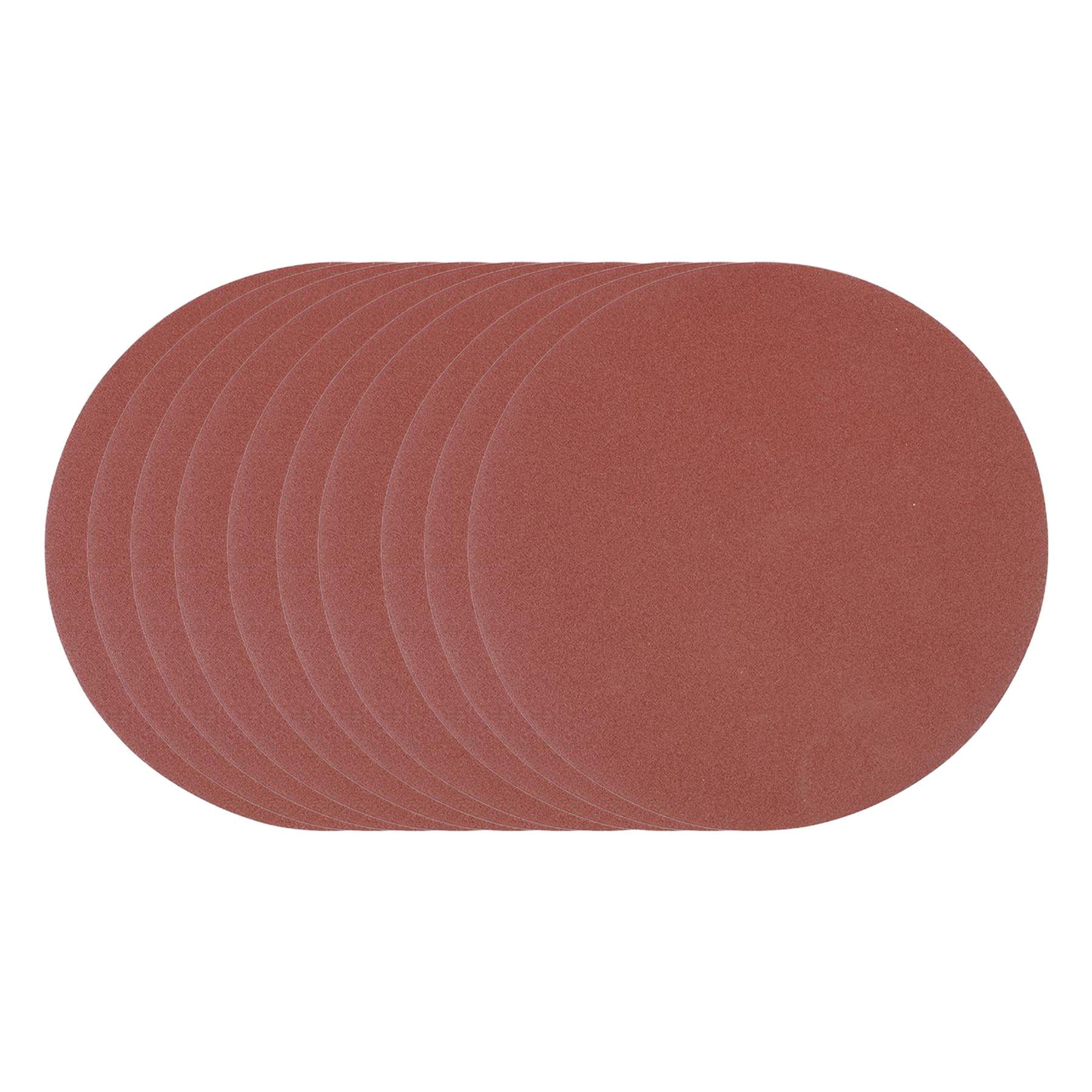 Sanding Discs 300mm 10Pk Grit 120 Hook & Loop Aluminium Oxide Sander Polishers