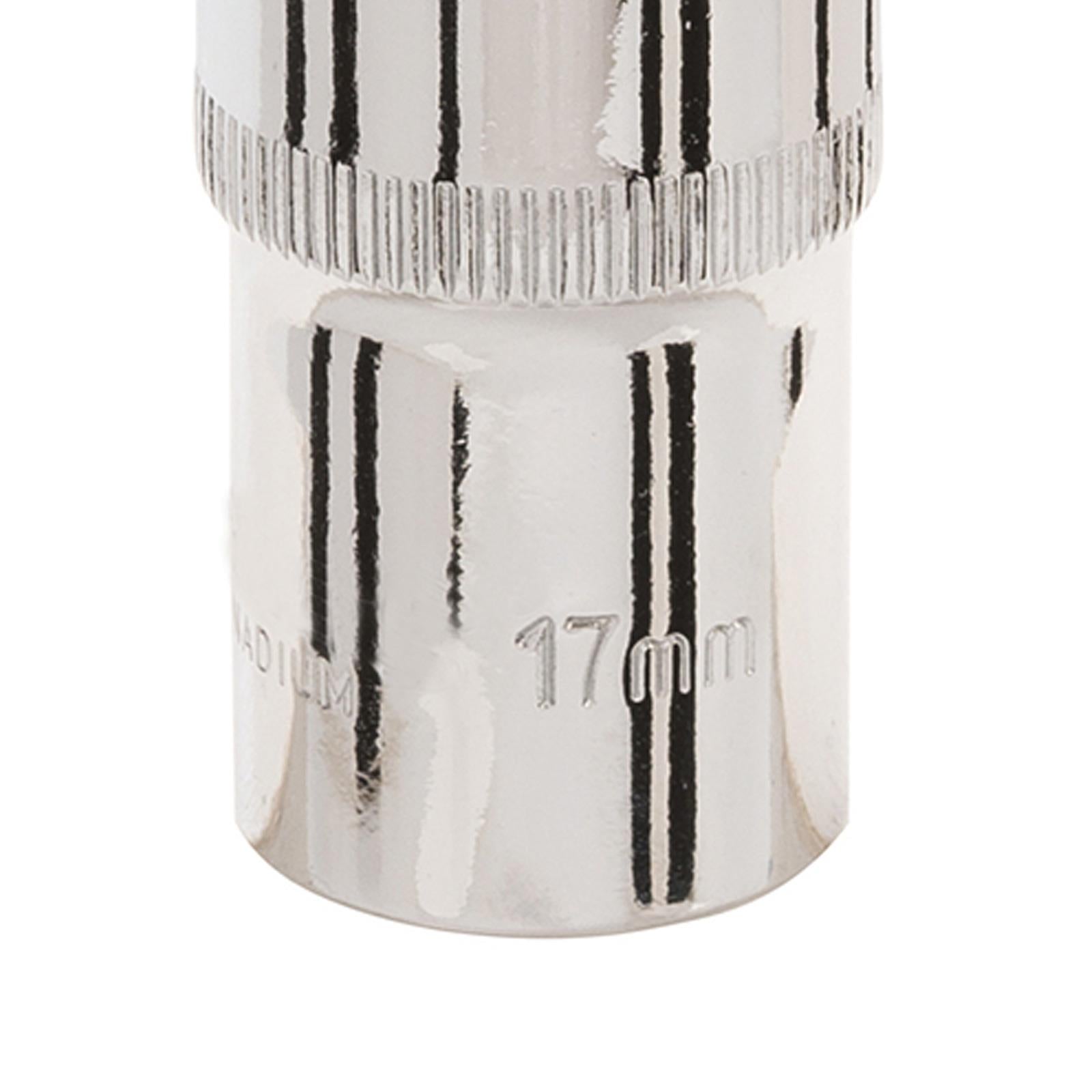 Deep Socket 3/8" Drive 6pt Metric 6 Point Hex Corrosion Resistant Socket 17mm