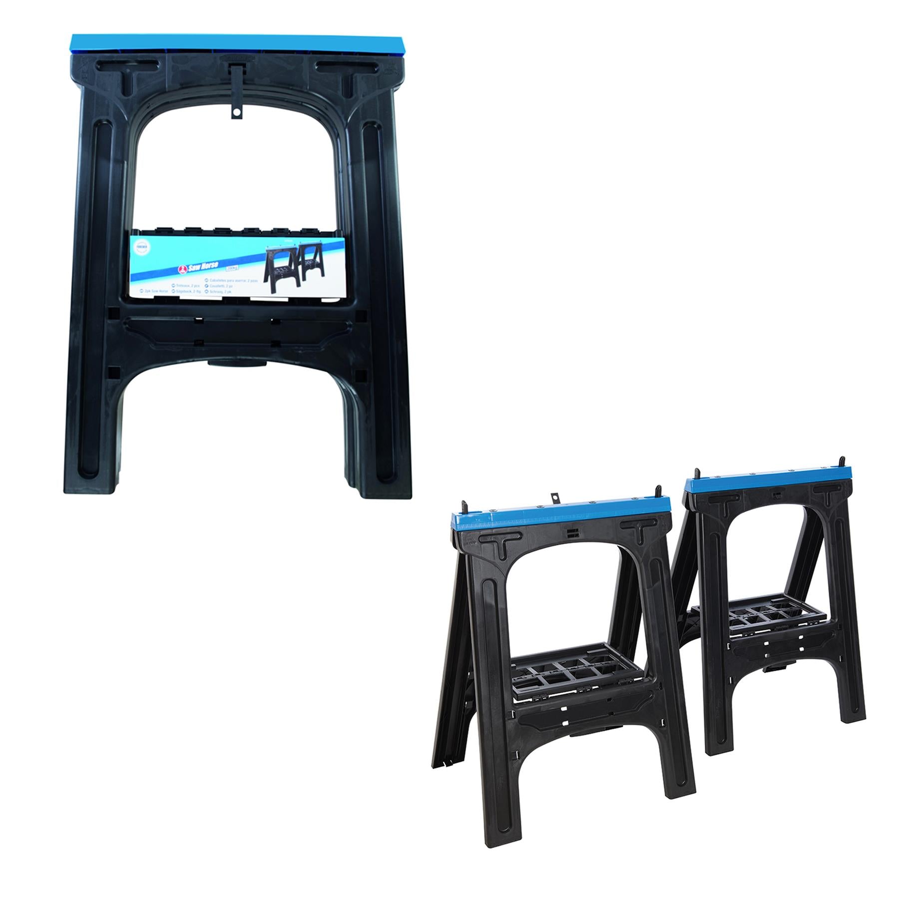 2Pk Saw Horse 200Kg Strong Support For Workpiece Foldable Non-Slip Rubber Feet