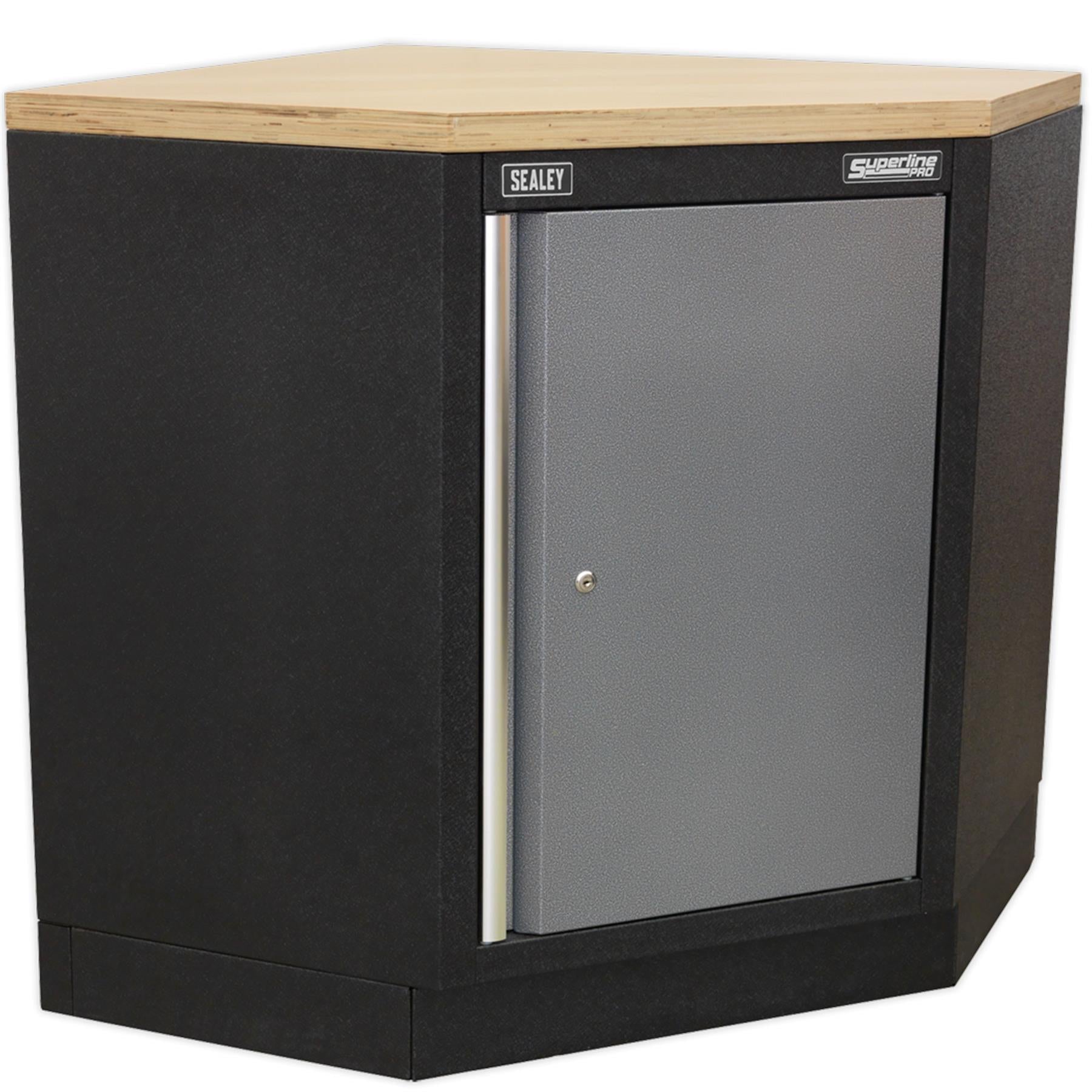 Sealey Modular Corner Floor Cabinet Aluminium handle. 865mm