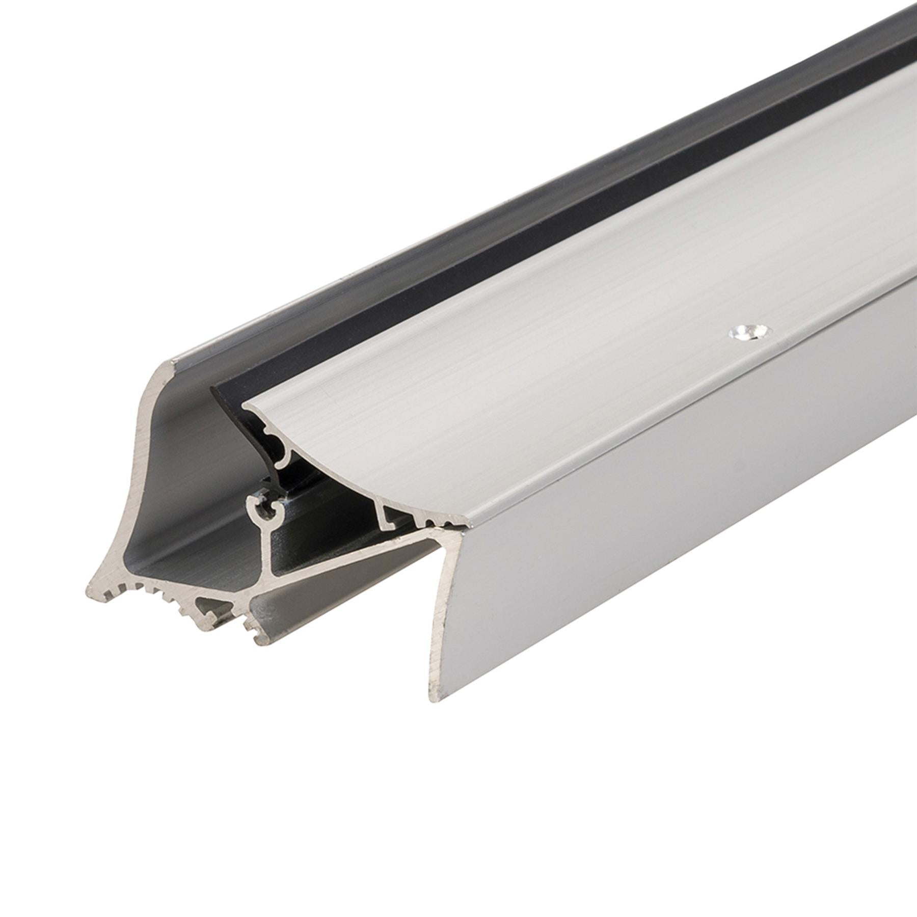 Superseal Threshold Sill Rubber Rain Draught Excluder Door Seal-Silver