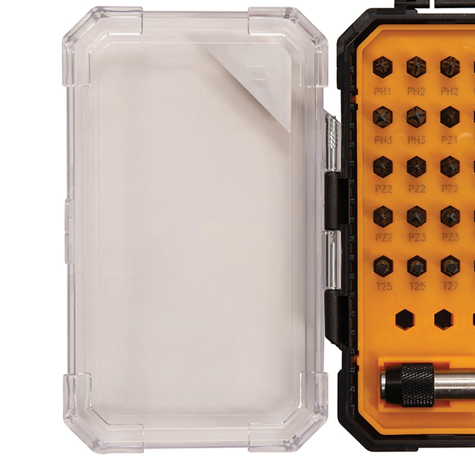 Impact Screwdriver Bits Set 32pce With 50mm Magnetic Holder And Socket Adaptor