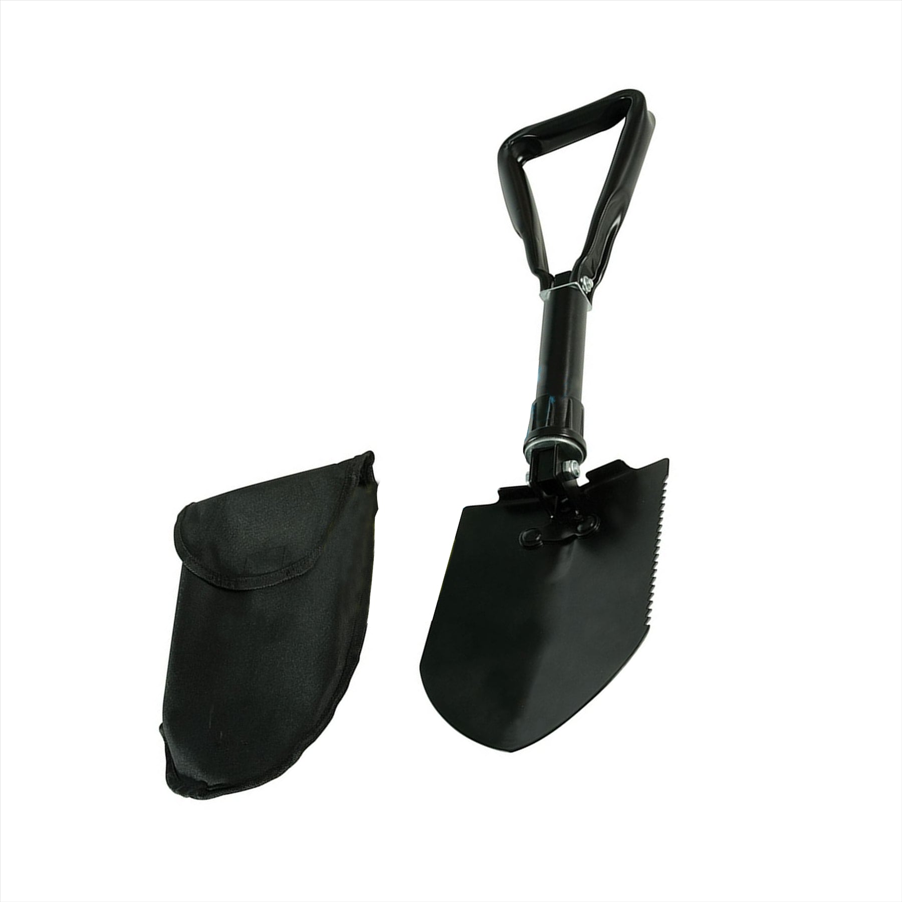 Heavy Duty Folding Shovel 580mm Serrated Blade Army Camping Axe Bushcraft