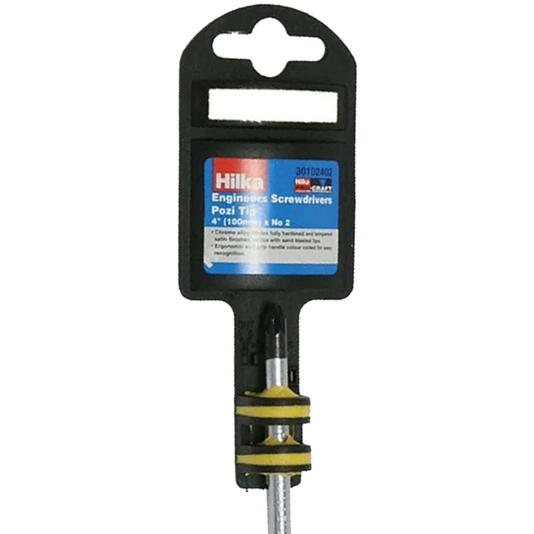 Engineers Screwdriver Pozi Tip Pro Craft 4" 100mm Screwdriver Torx Magnetic Tip