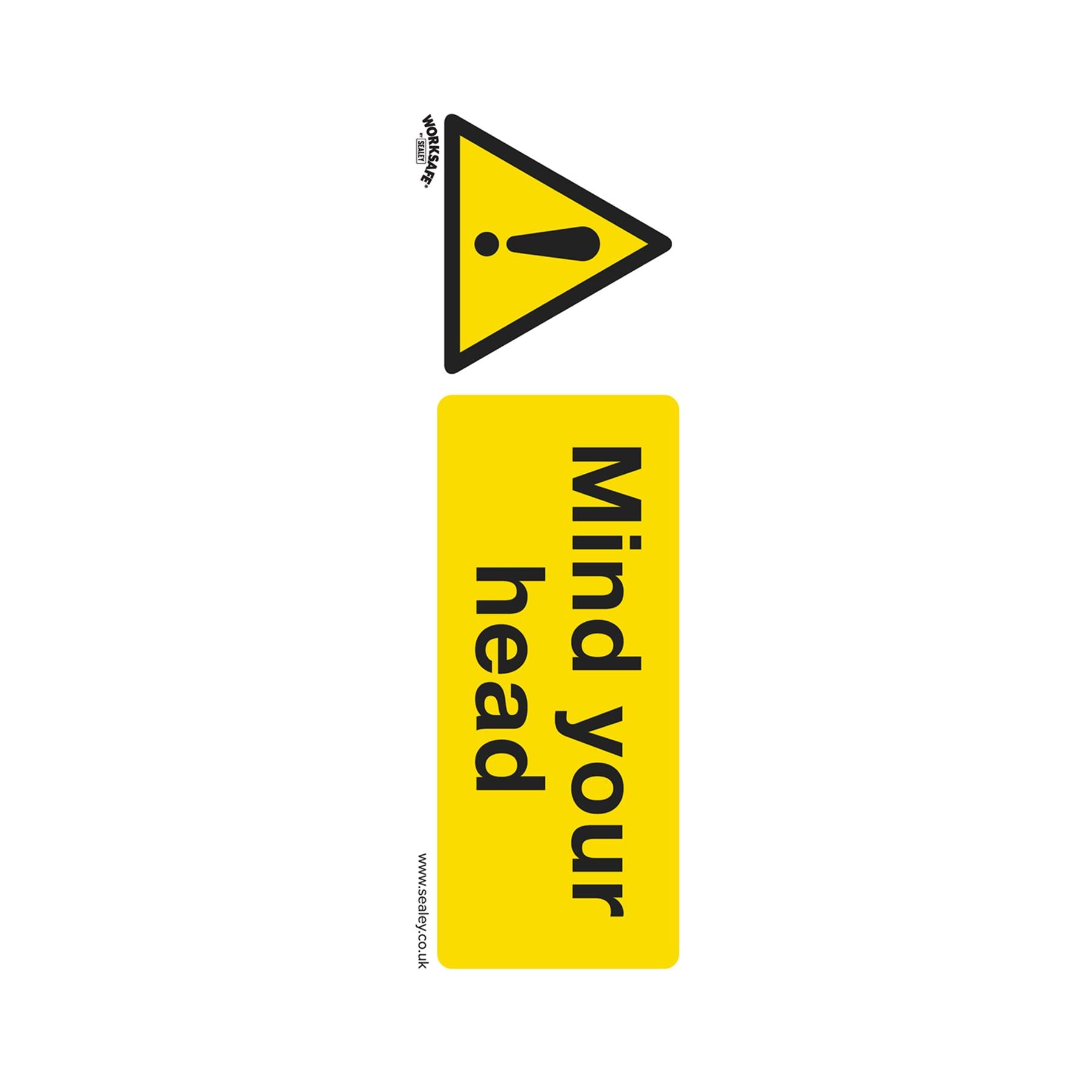 Warning Safety Sign - Mind Your Head - Rigid Plastic