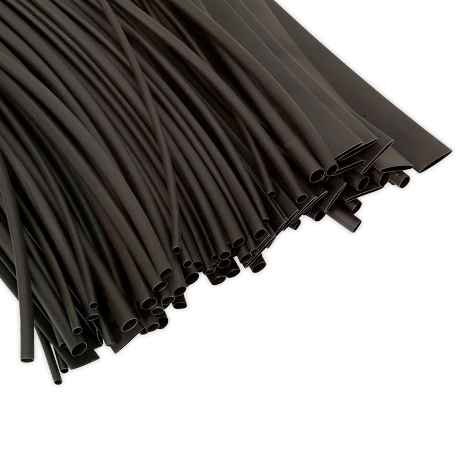 Sealey Heat Shrink Tubing Black 200mm 100pc