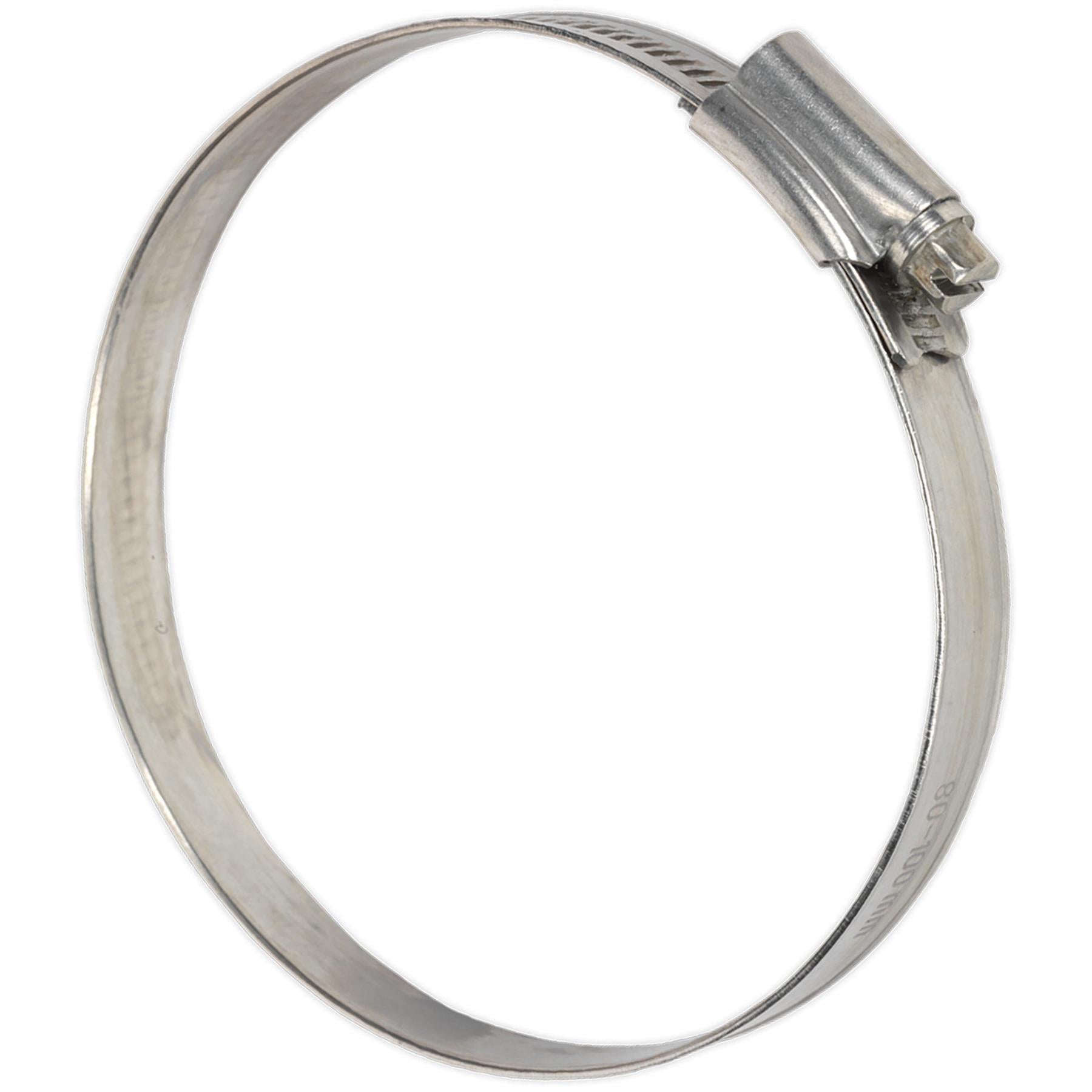 Sealey Hose Clip Stainless Steel 80-100mm Pack of 5