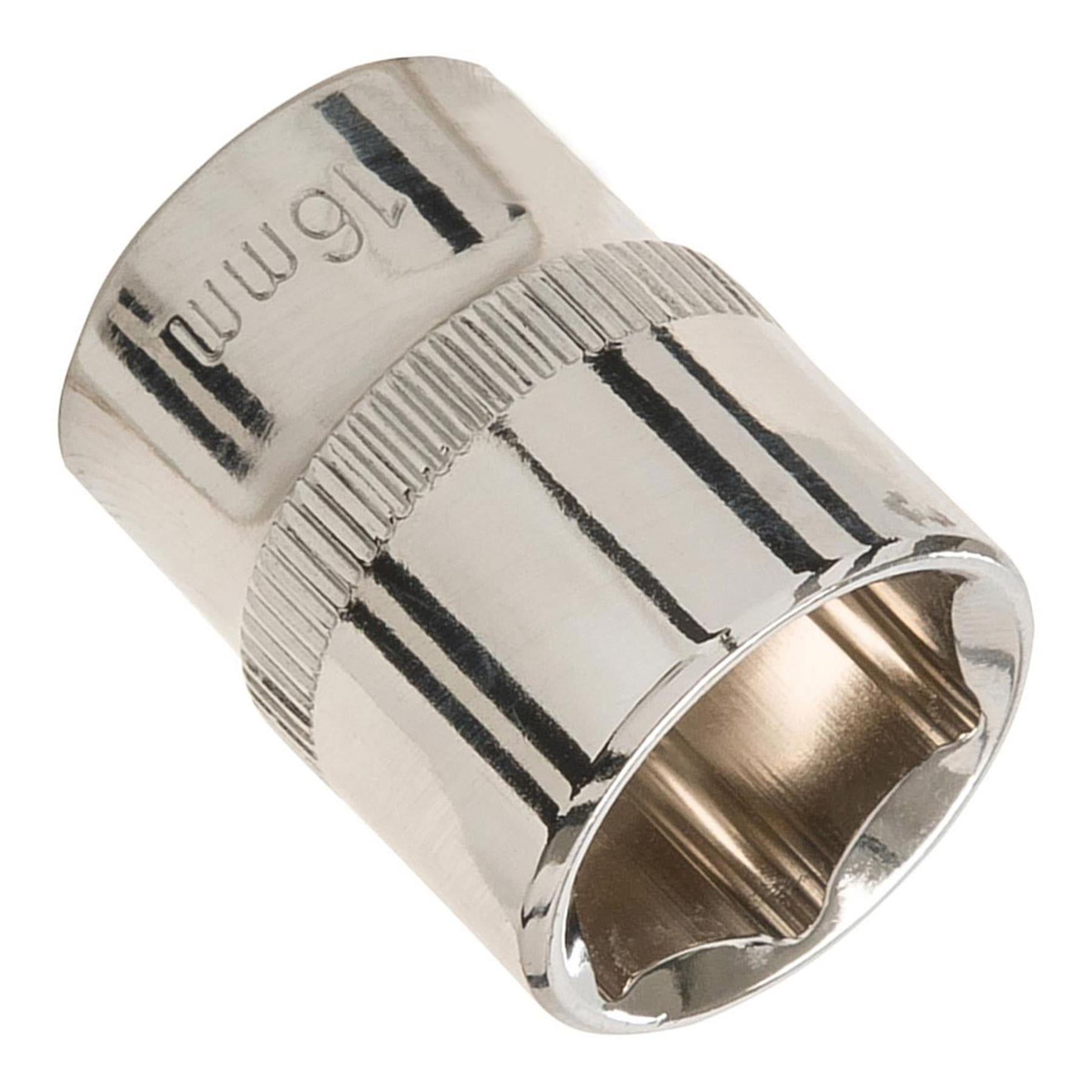 Socket 3/8" Drive Metric Hex Square 16mm Individual Hex Polished Crv Tool