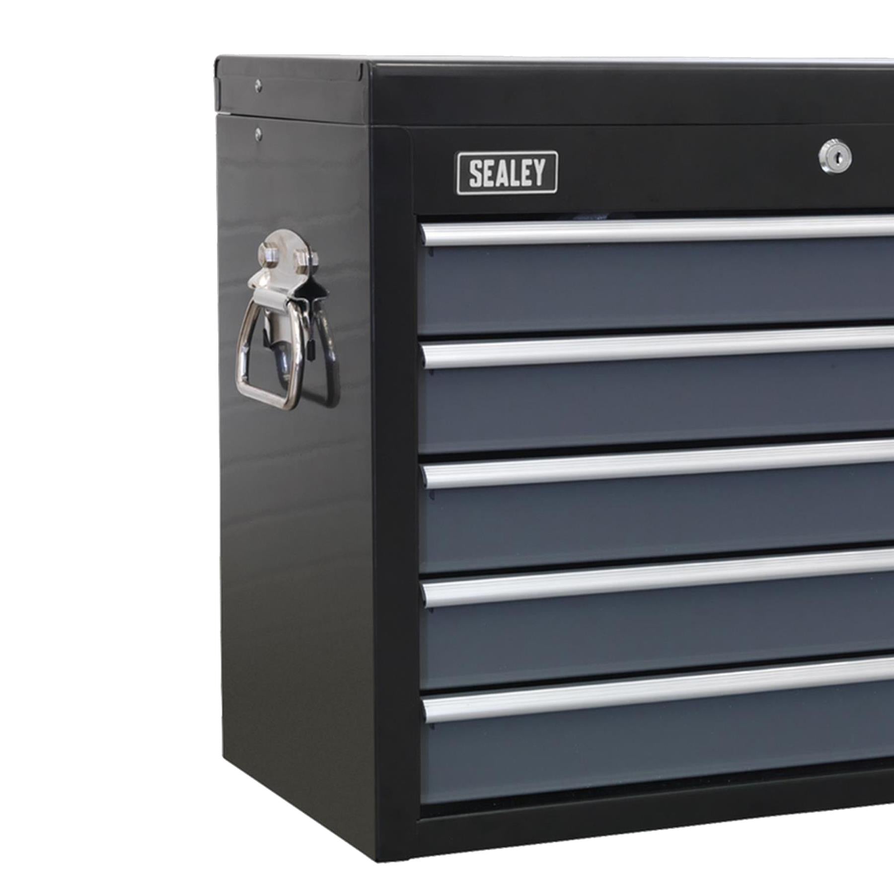 Sealey Topchest 5 Drawer with Ball Bearing Slides - Black/Grey