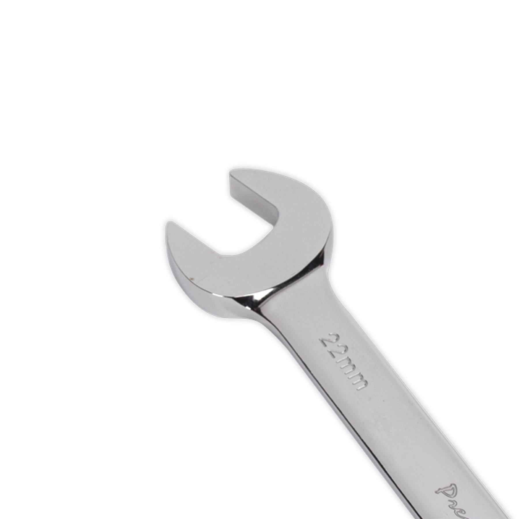 Sealey Ratchet Combination Spanner 22mm Chrome Vanadium Steel