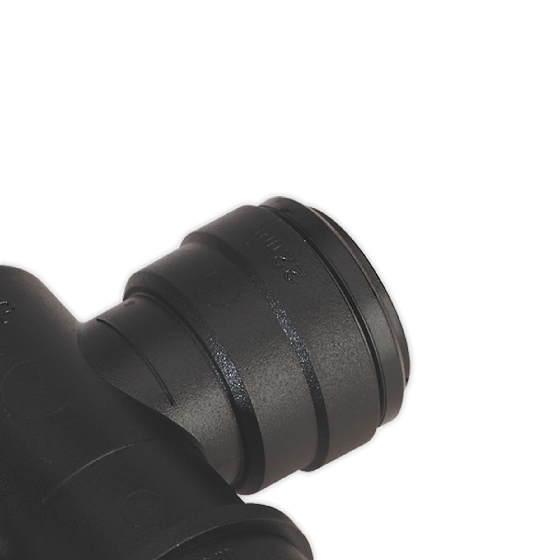 Sealey Equal Water Trap Tee 22mm (John Guest Speedfit - PMTT22E)