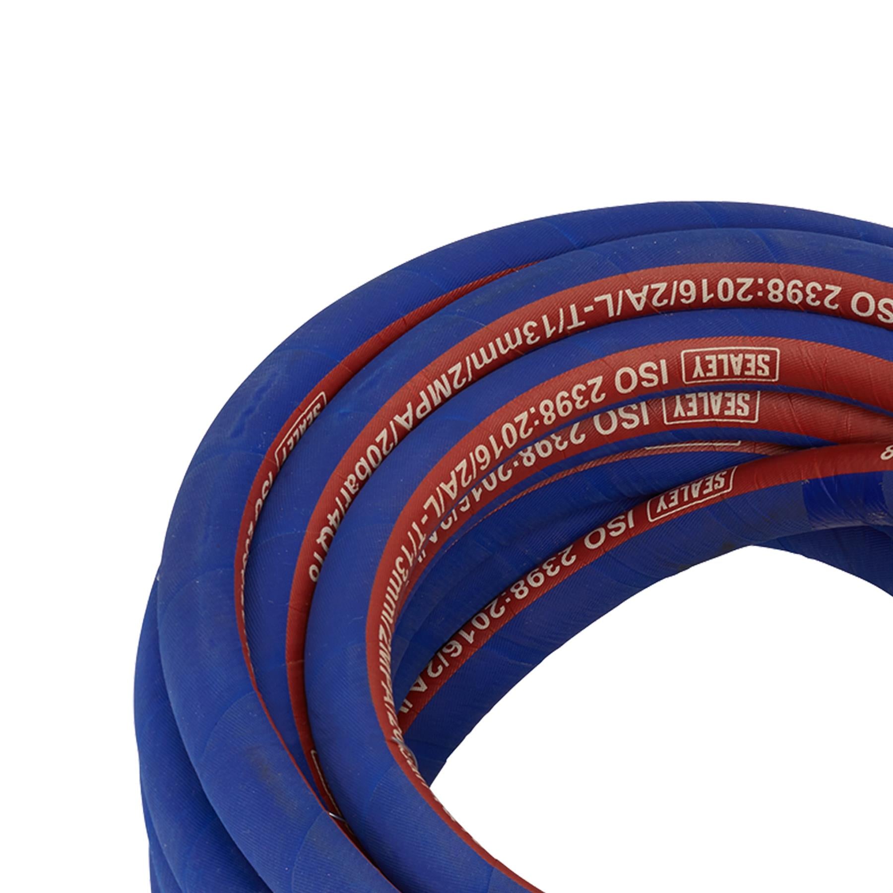 Sealey Air Compressor Hose 10m x Ø13mm with 1/2"BSP Unions Extra-Heavy-Duty