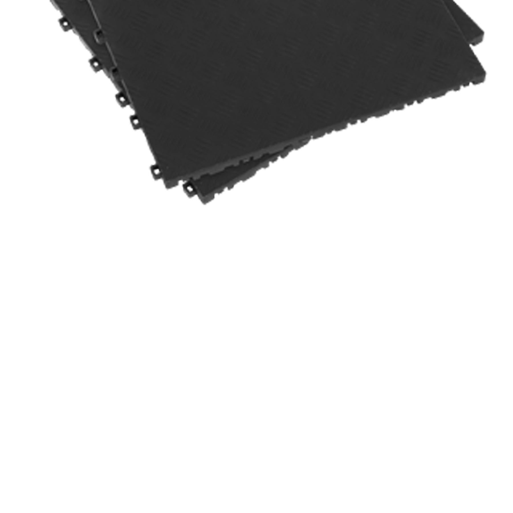 Sealey Polypropylene Floor Tile-Black Treadplate 400x400mm Pk of 9