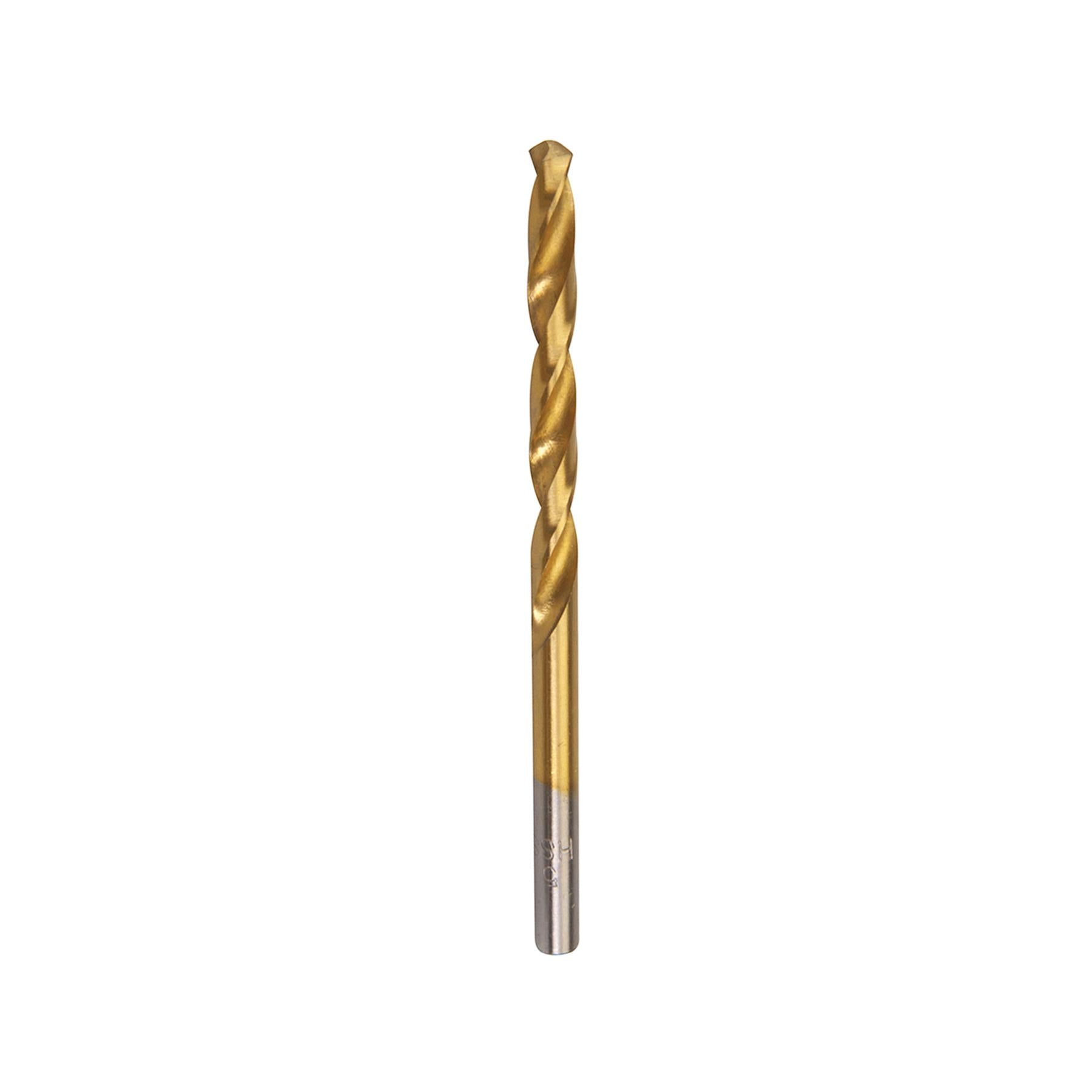 2Pk Hss Titanium-Coated Drill Bits 5.0mm Durable High Speed Metal Wood Plastic